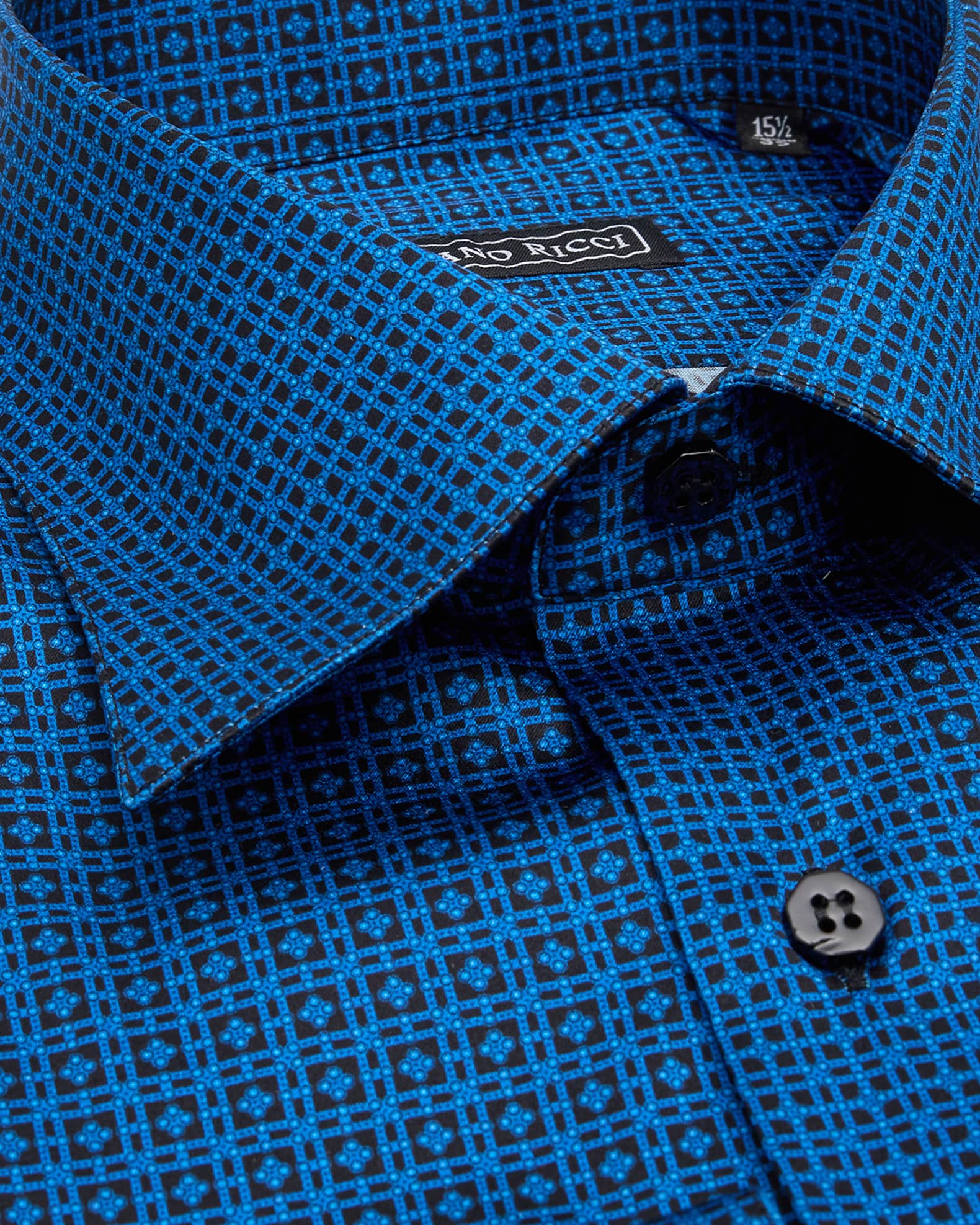 Men's Micro-Patterned Silk Dress Shirt 1