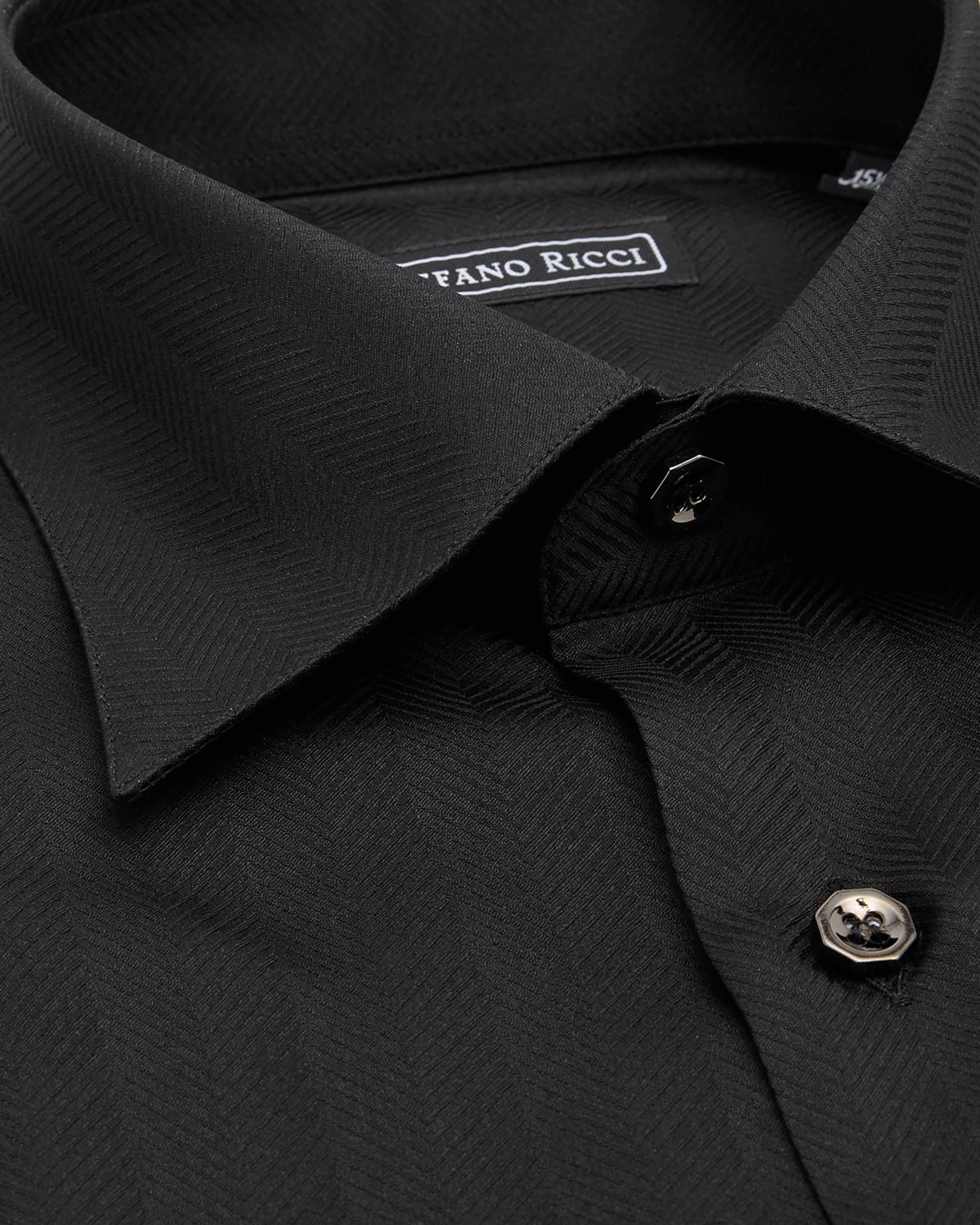 Men's Herringbone Dress Shirt 1