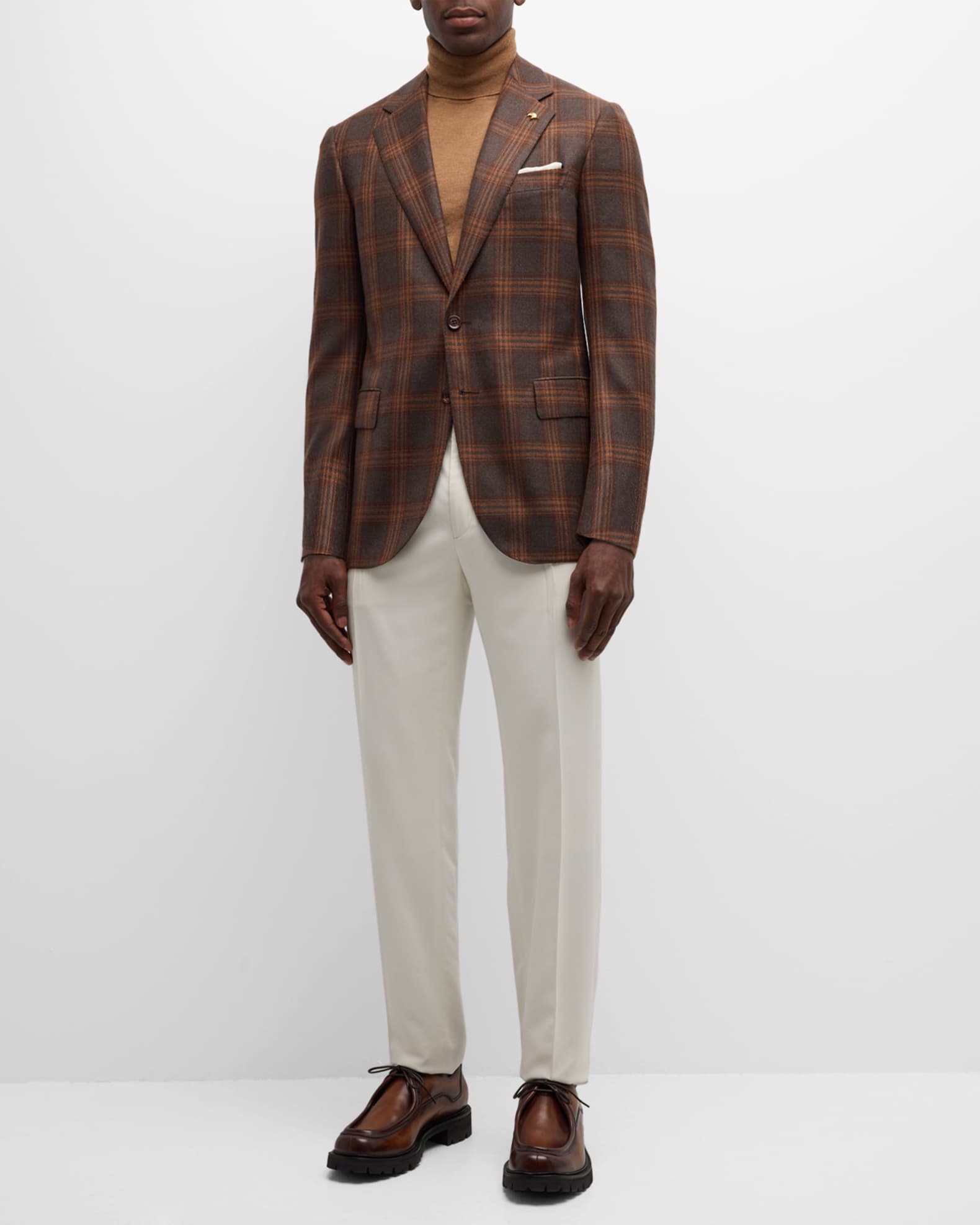 Men's Plaid Cashmere and Wool Sport Coat 1