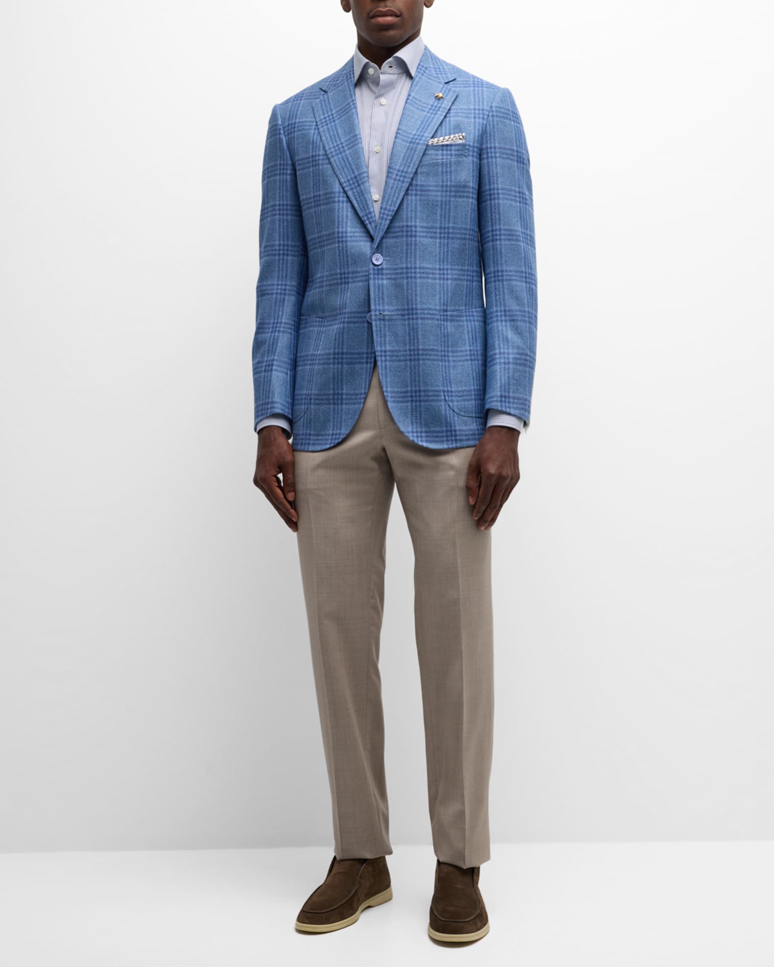 Men's Plaid Two-Button Sport Coat 1