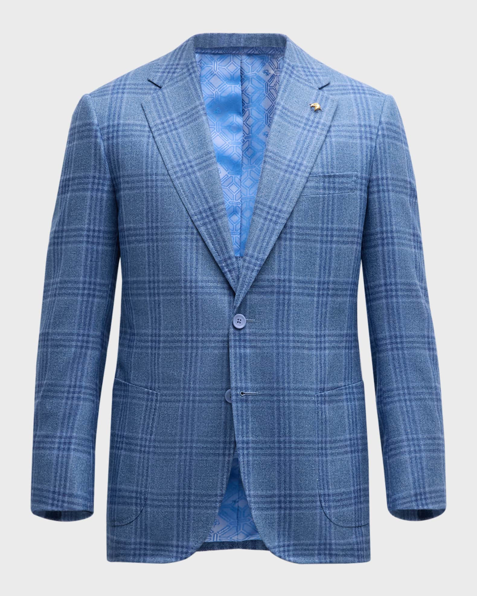 Men's Plaid Two-Button Sport Coat 0
