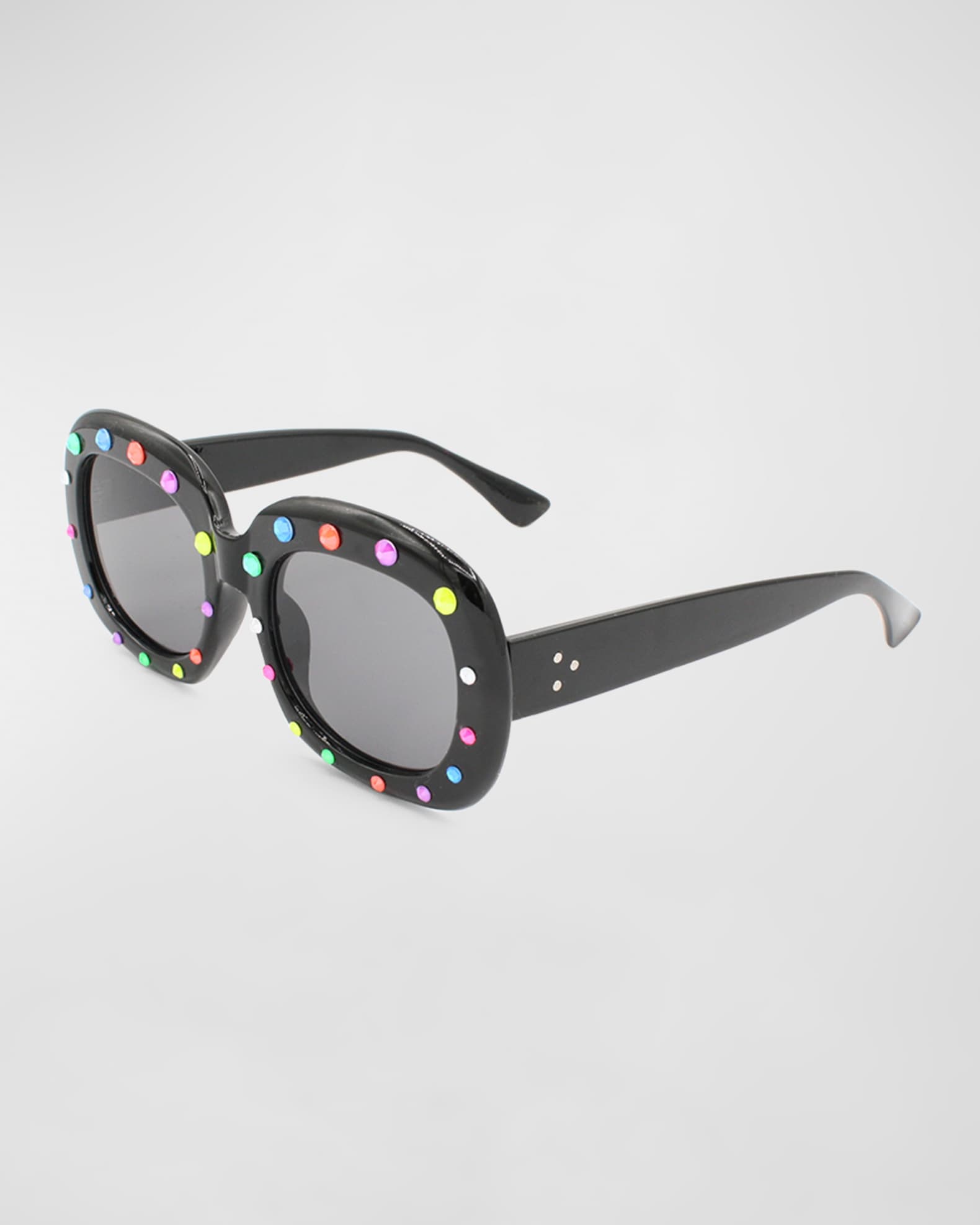 Girl's Multicolor Crystal Oval Sunnies 1