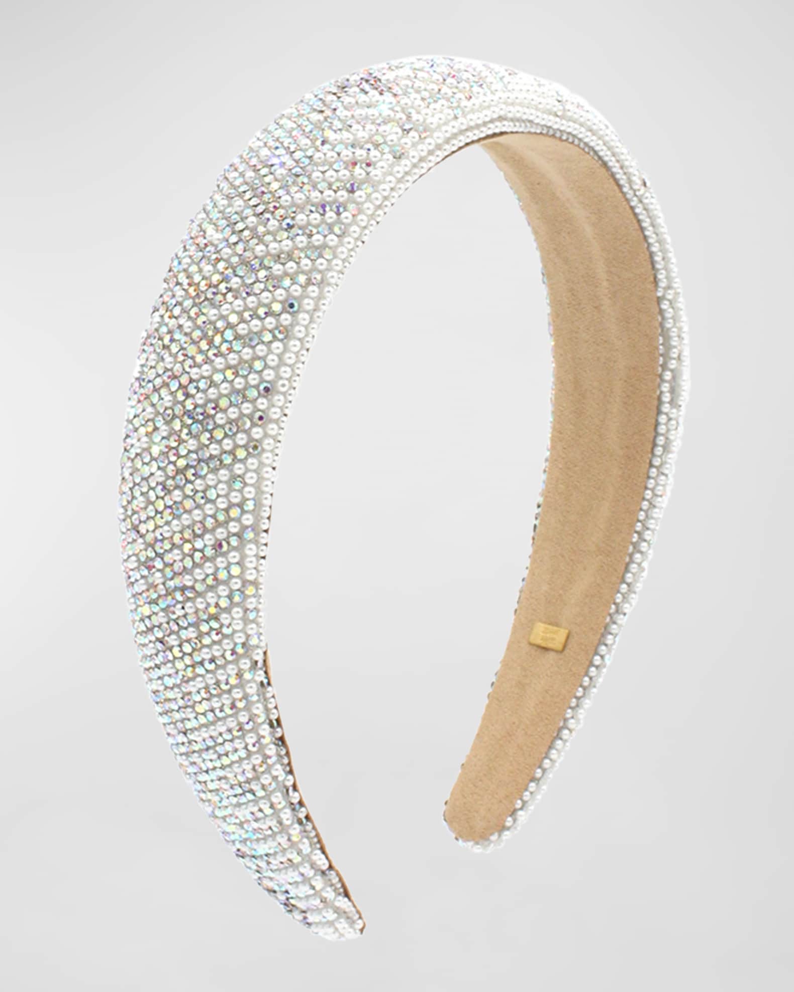 Bari Lynn Girl's Ombre Pearl/Crystal Headband