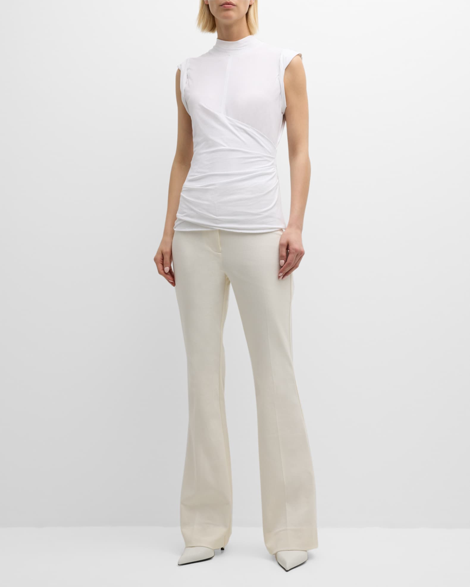 Draped Mock-Neck Tank Top 1