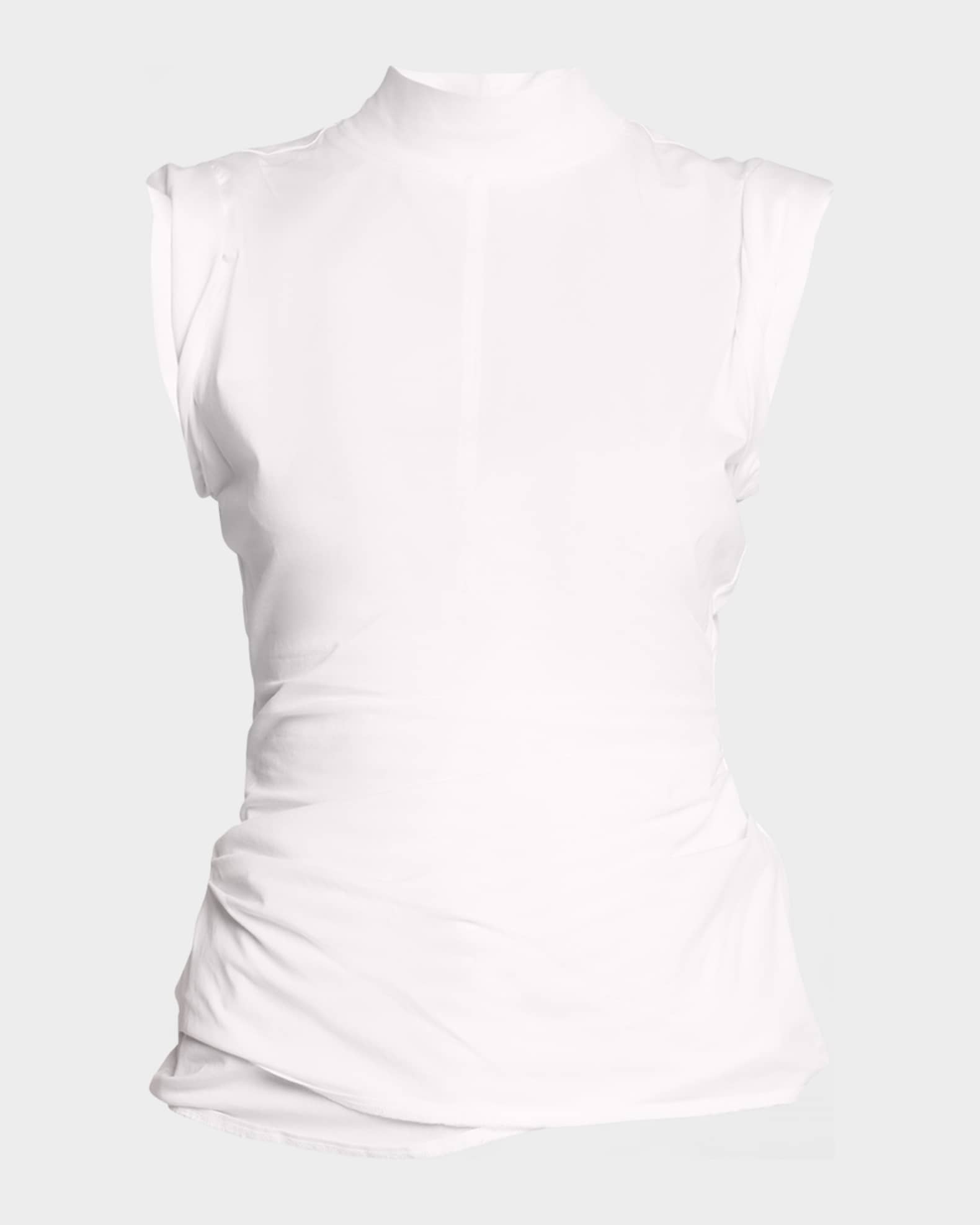Draped Mock-Neck Tank Top 0