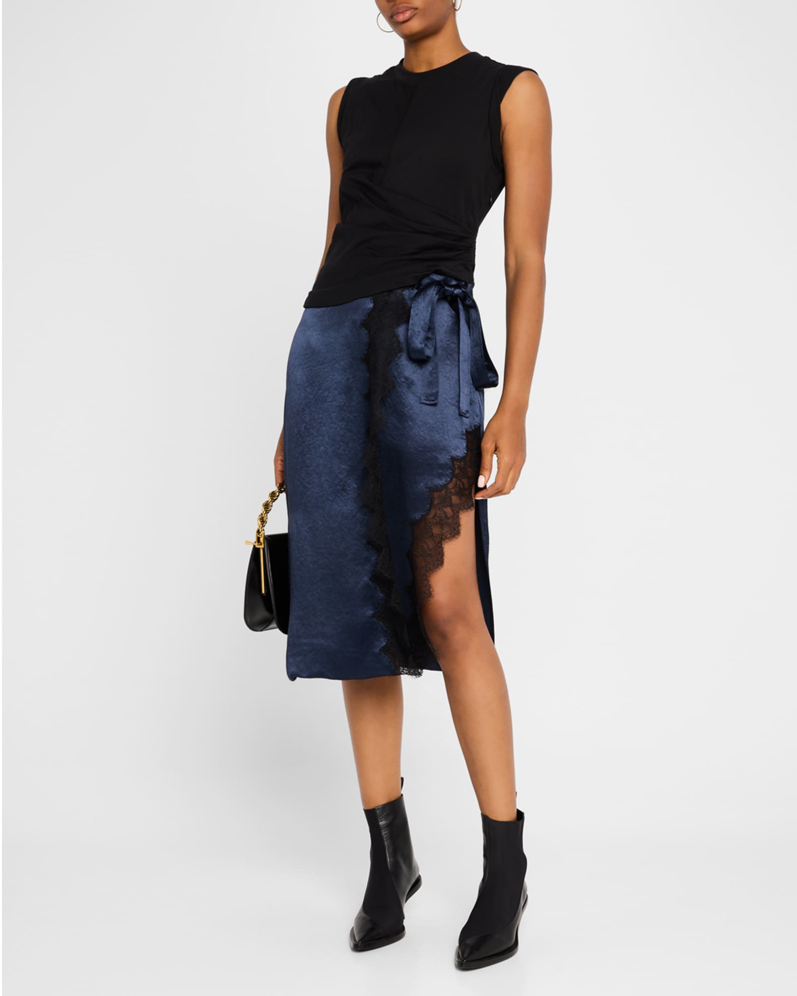 Endless Loop T-Shirt Combo Dress with Lace 1