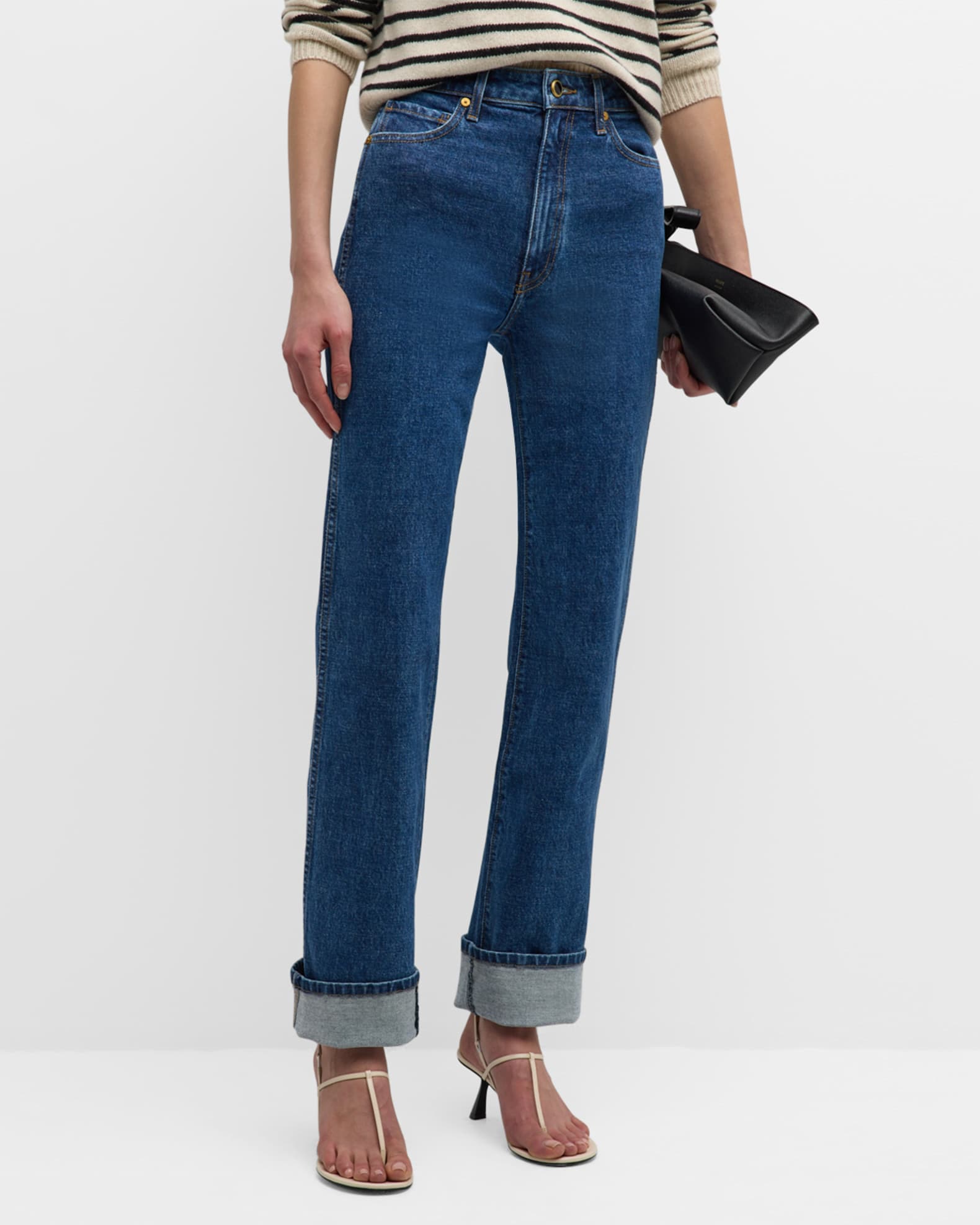 Khaite Danielle High-Rise Straight-Leg Jeans | Neiman Marcus