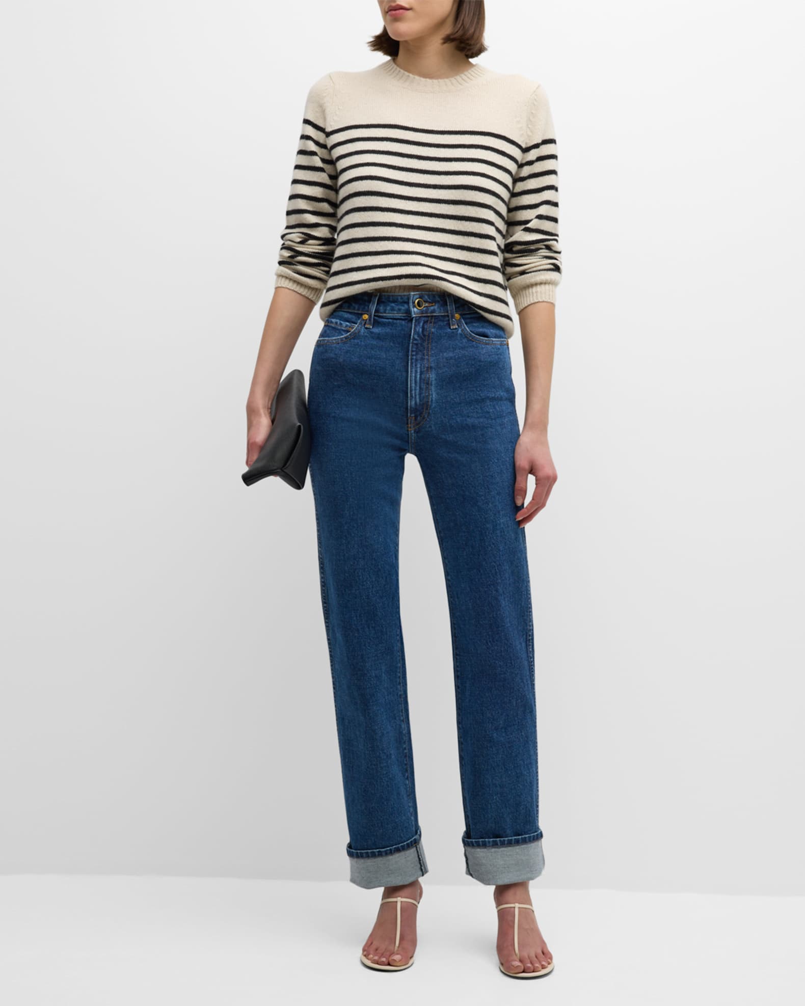 Khaite Danielle High-Rise Straight-Leg Jeans | Neiman Marcus