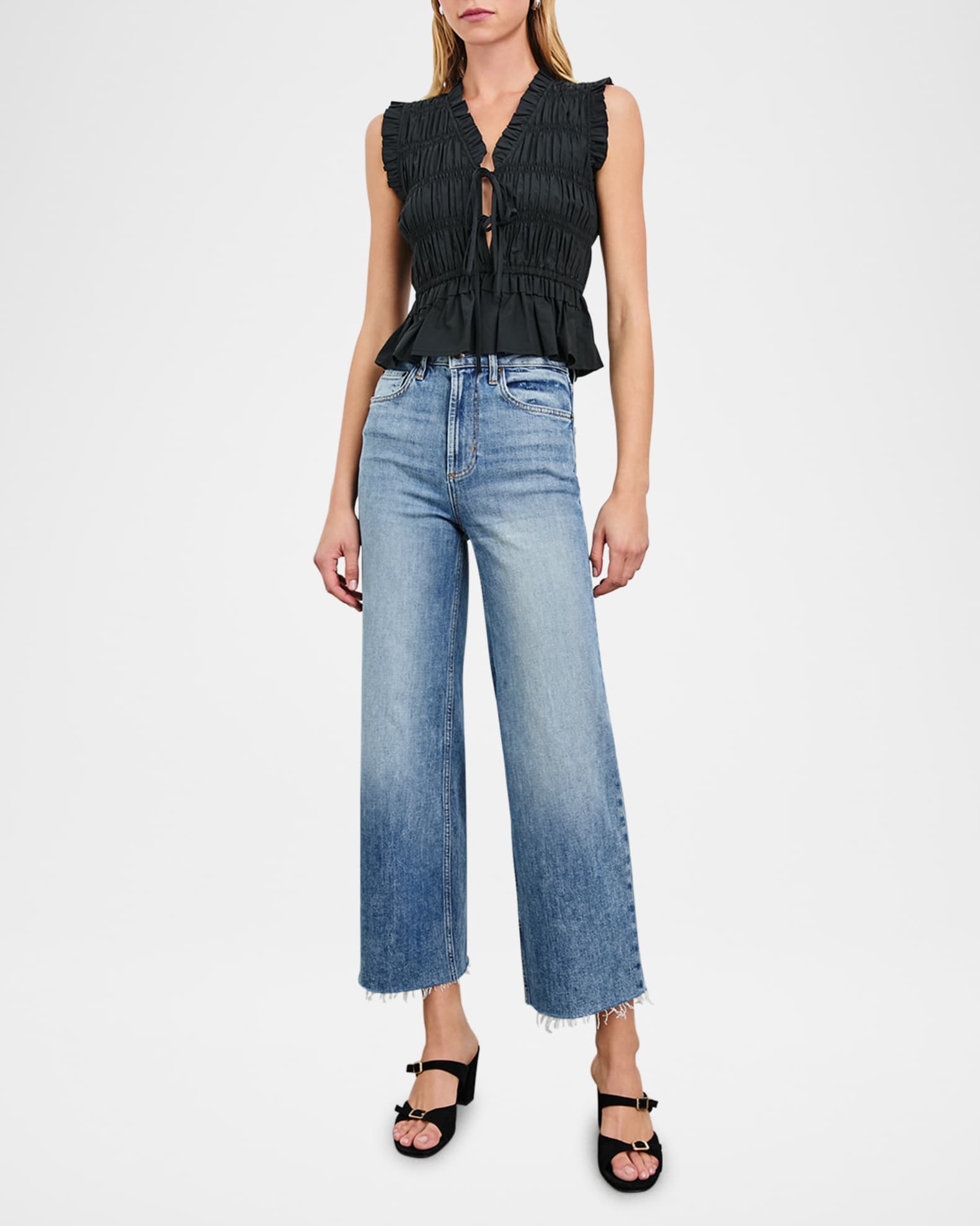 Martine Shirred Peplum Blouse  1