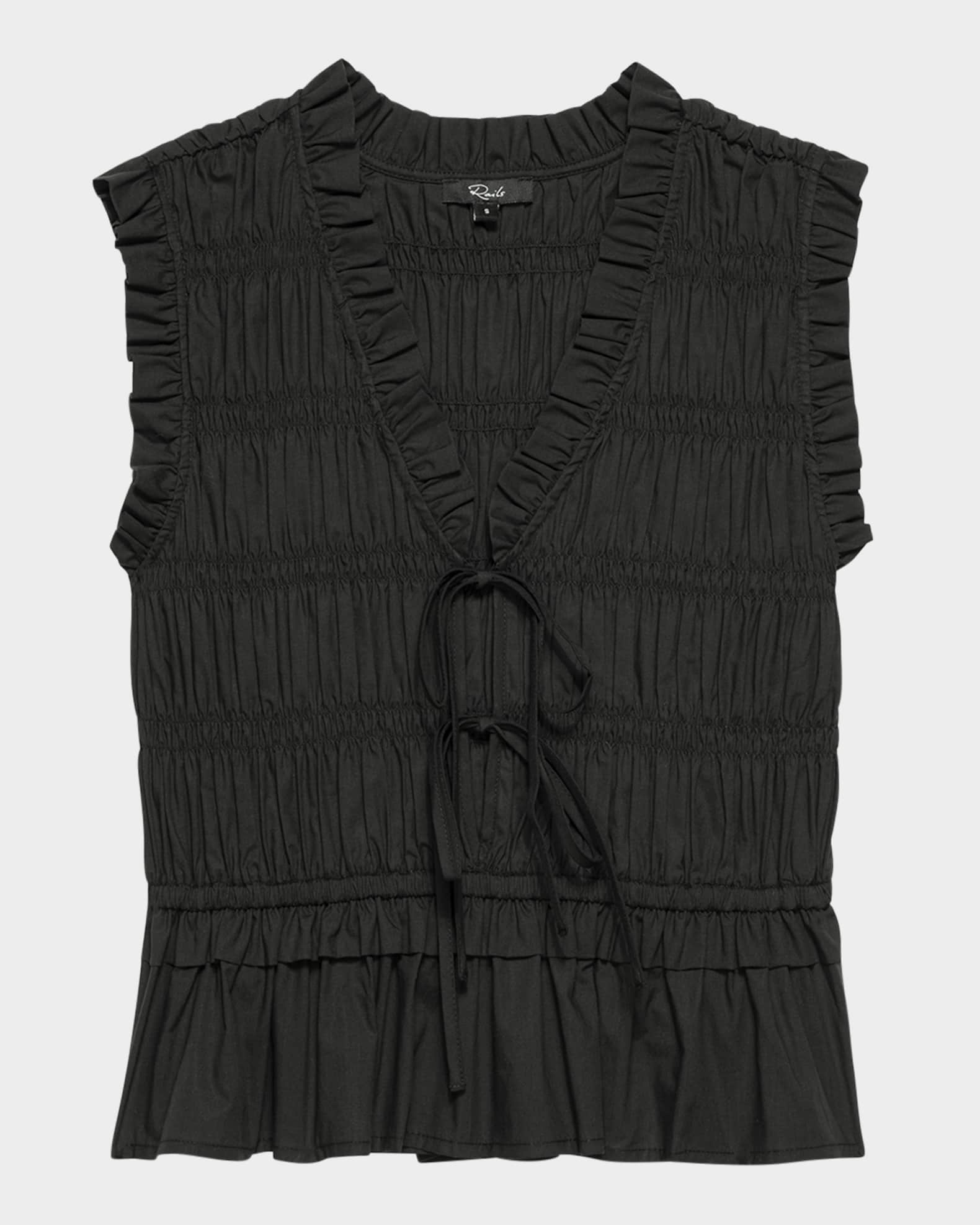 Martine Shirred Peplum Blouse  0