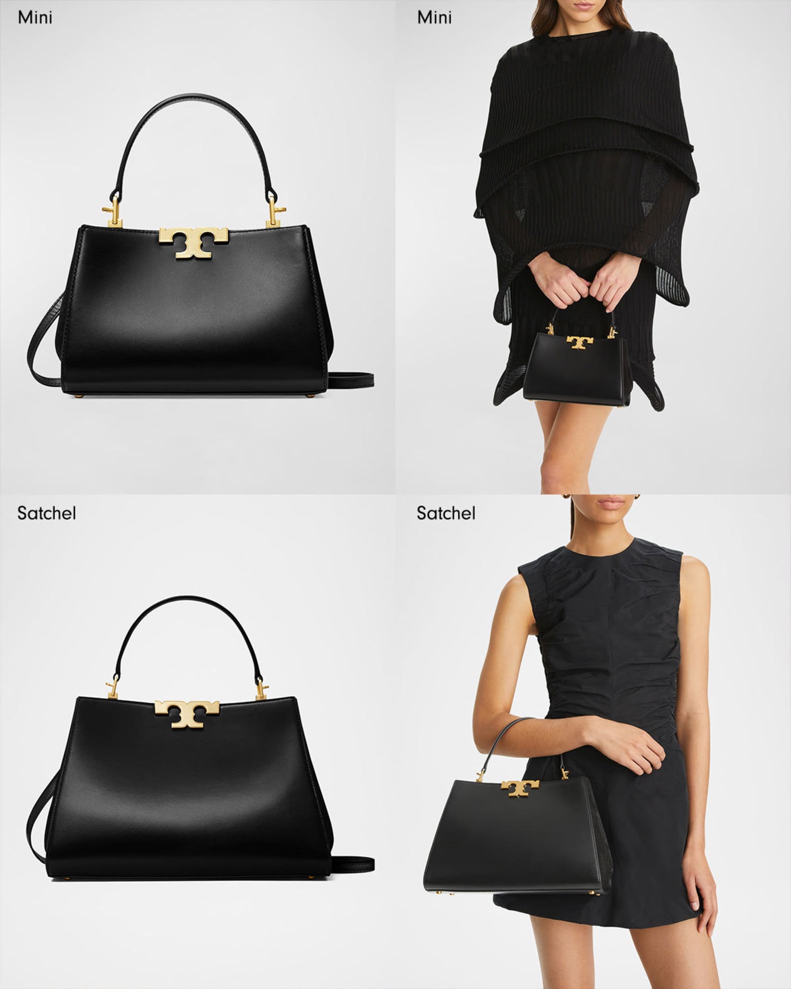 Eleanor Mini Leather & Suede Satchel Bag 1
