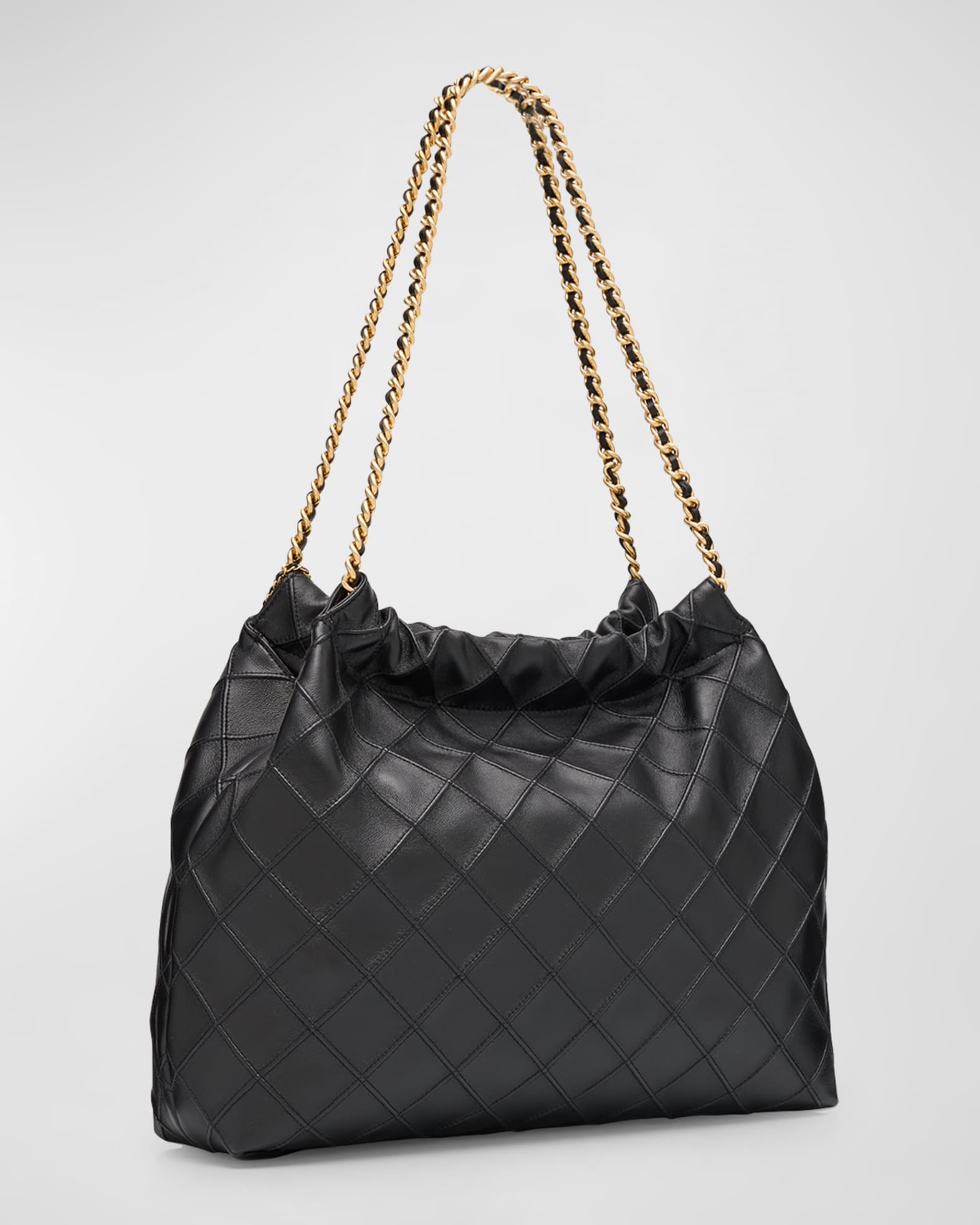 Tory Burch Fleming Drawstring Leather Hobo Bag Neiman Marcus