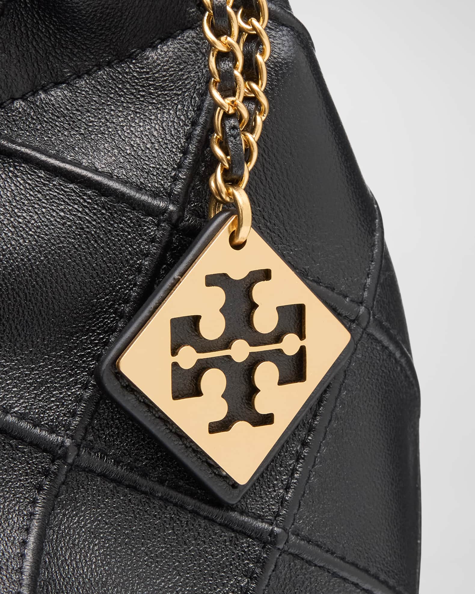 Tory Burch Fleming Drawstring Leather Hobo Bag | Neiman Marcus