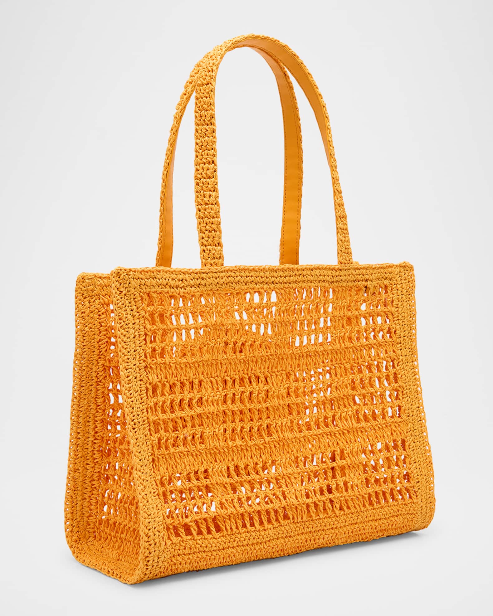 Ella Small Crochet Straw Tote Bag | Neiman Marcus