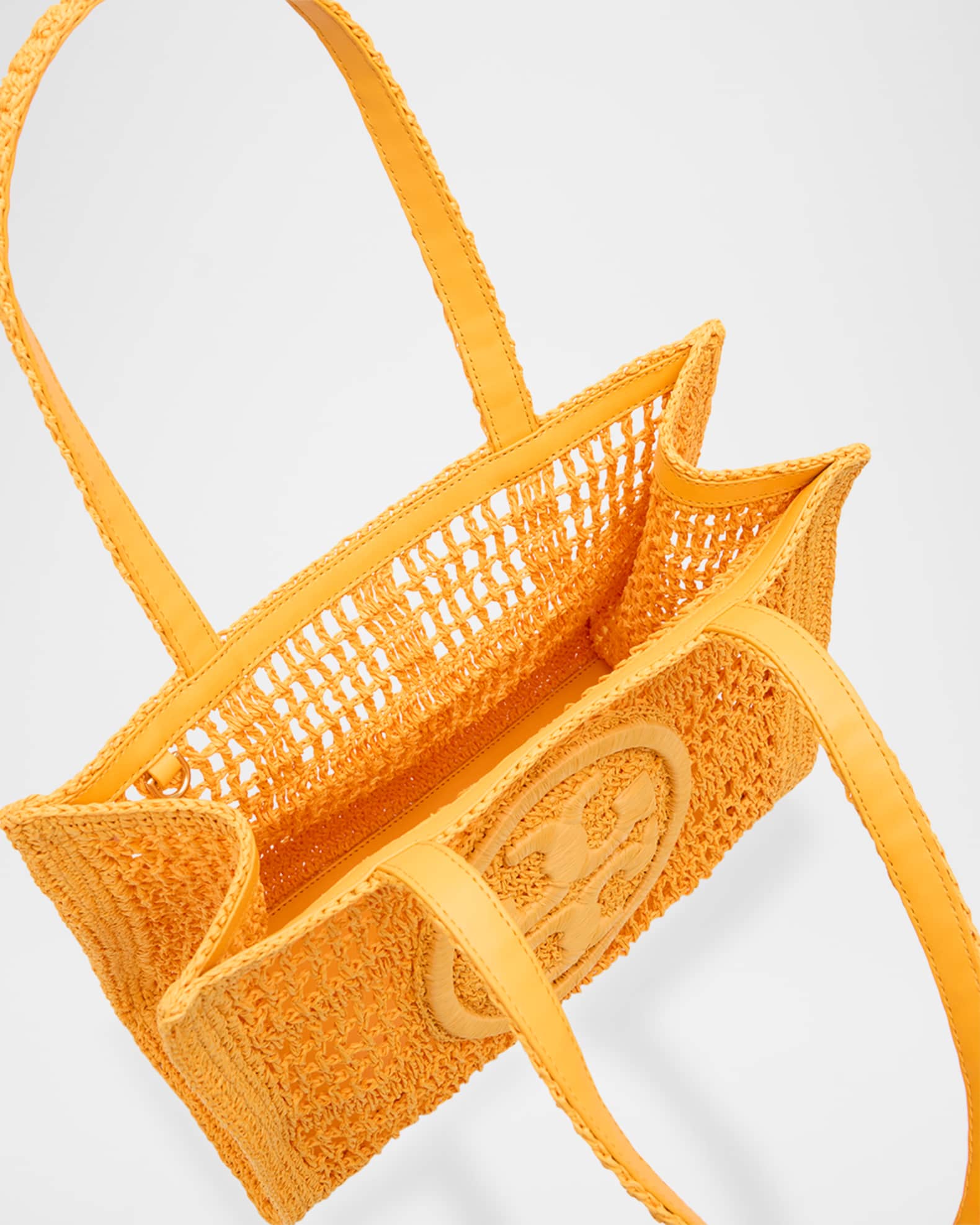 Ella Small Crochet Straw Tote Bag | Neiman Marcus