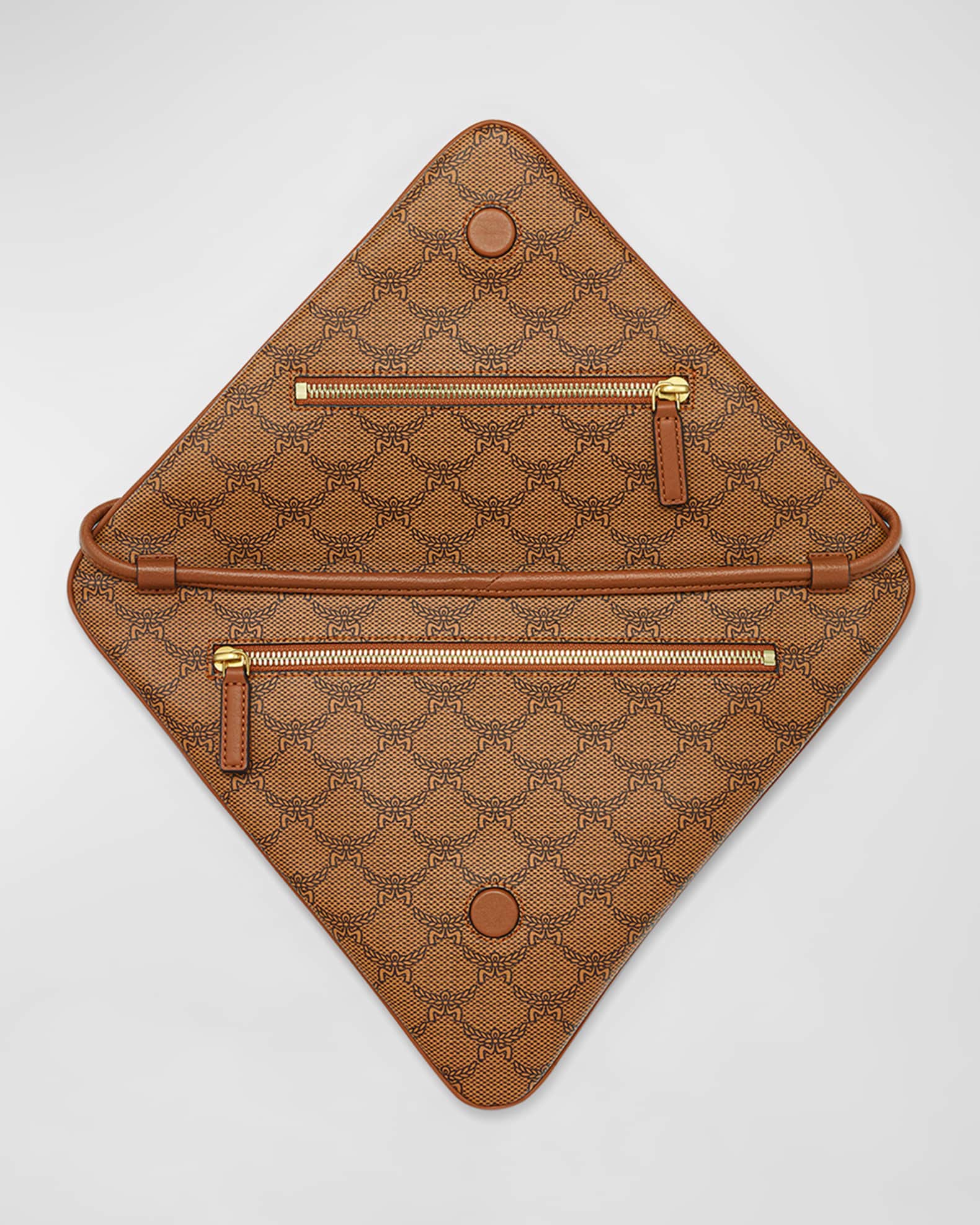 MCM Lauretos Visetos Canvas Pouch Shoulder Bag Neiman Marcus