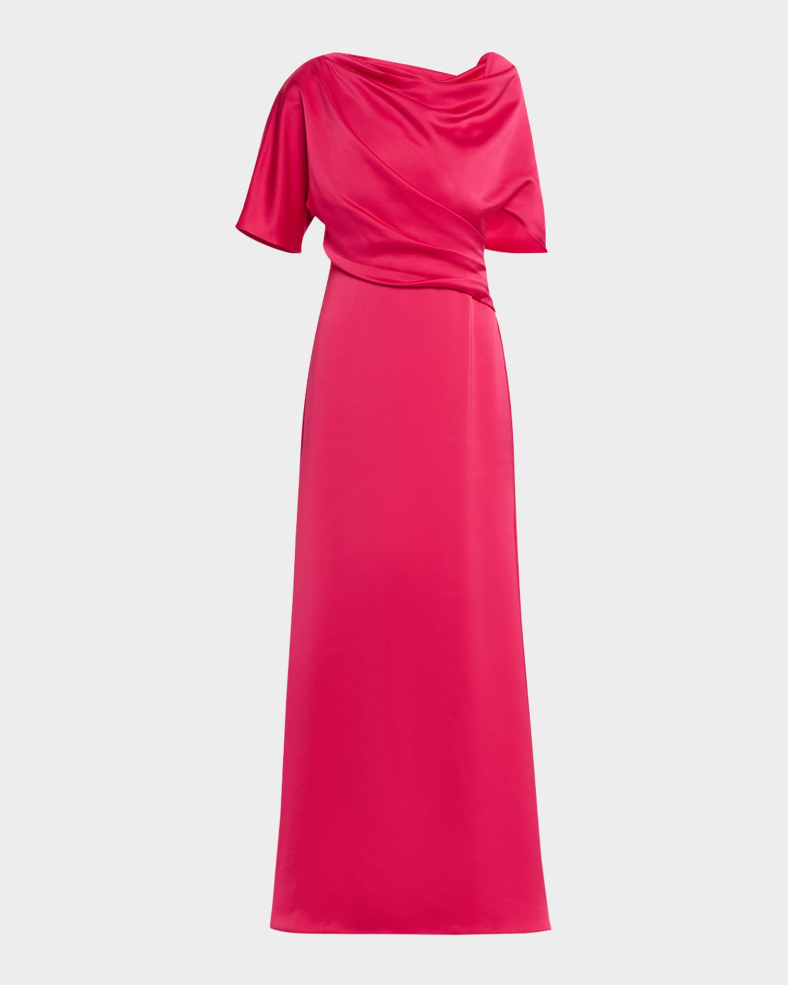 Remi Draped One-Shoulder Gown 0