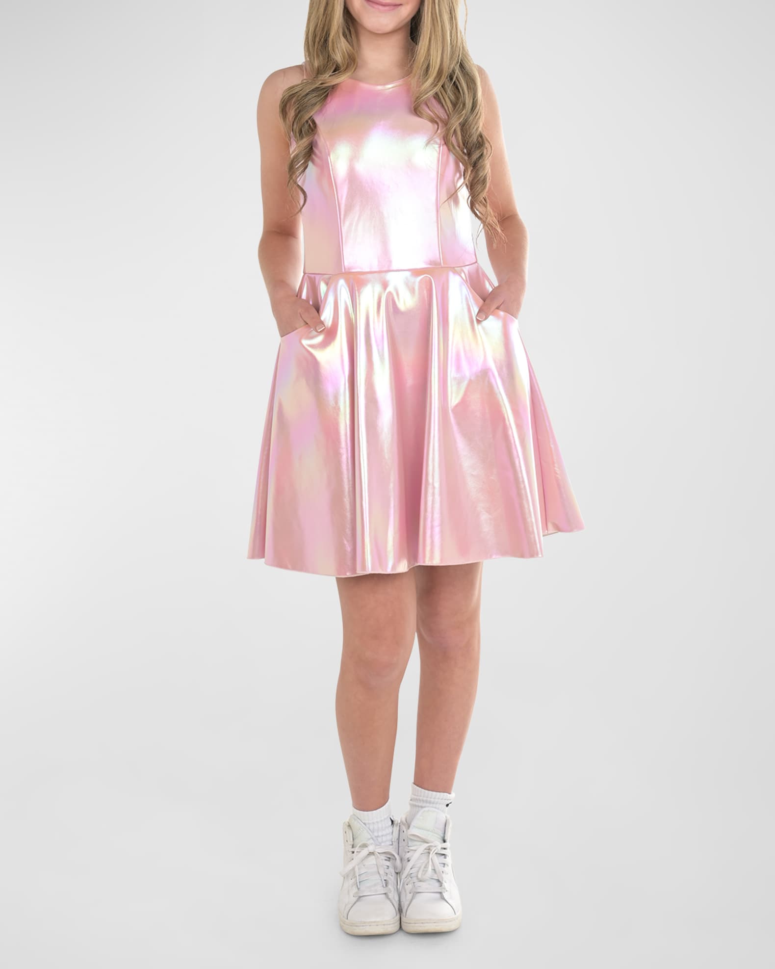 Girl's Iridescent Dress W/ Pockets 0