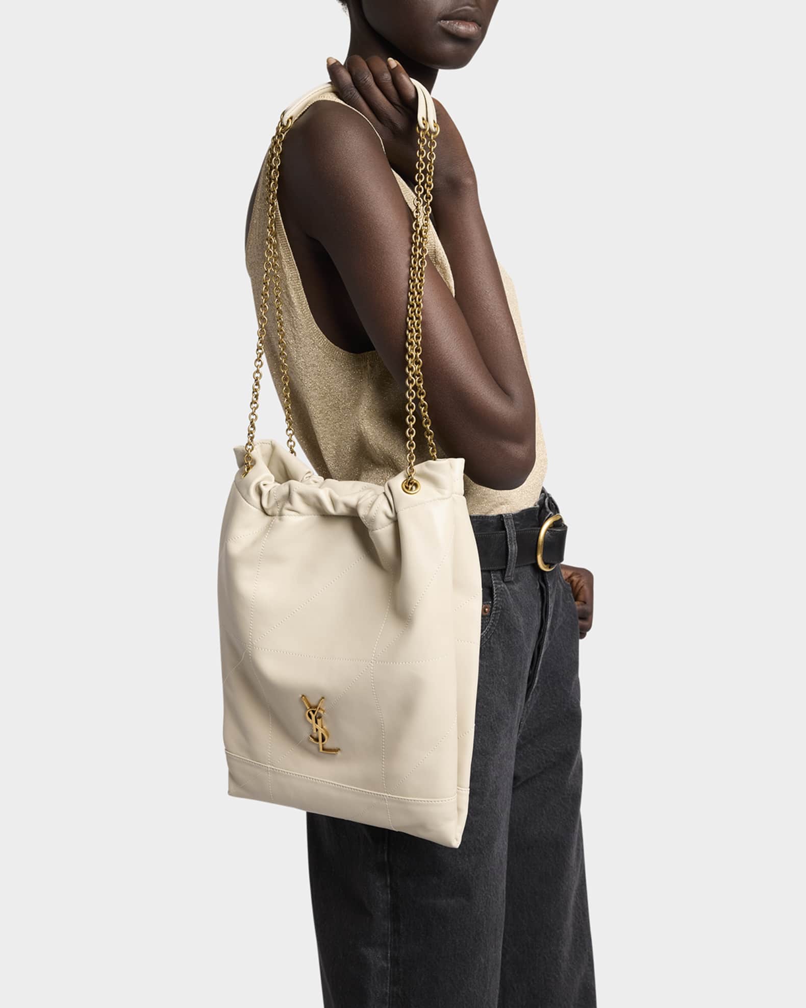Jamie 4.3 Pochon YSL Shoulder Bag in Quilted Leather  1