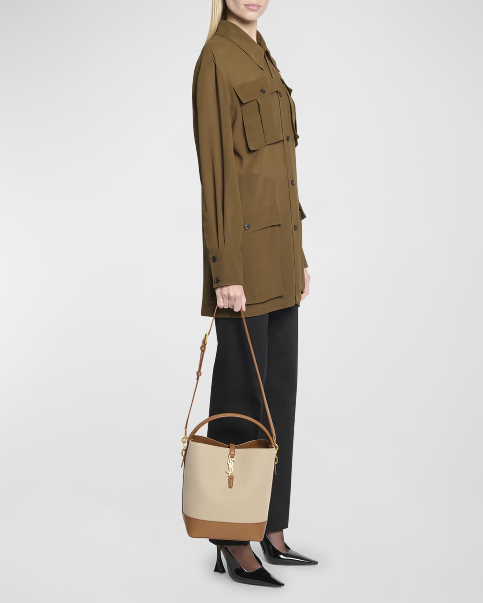 【関税&送料込】Saint Laurent Ysl Bucket Bag SAINT LAURENT Le 37 leather bucket bag | NET-A-PORTER