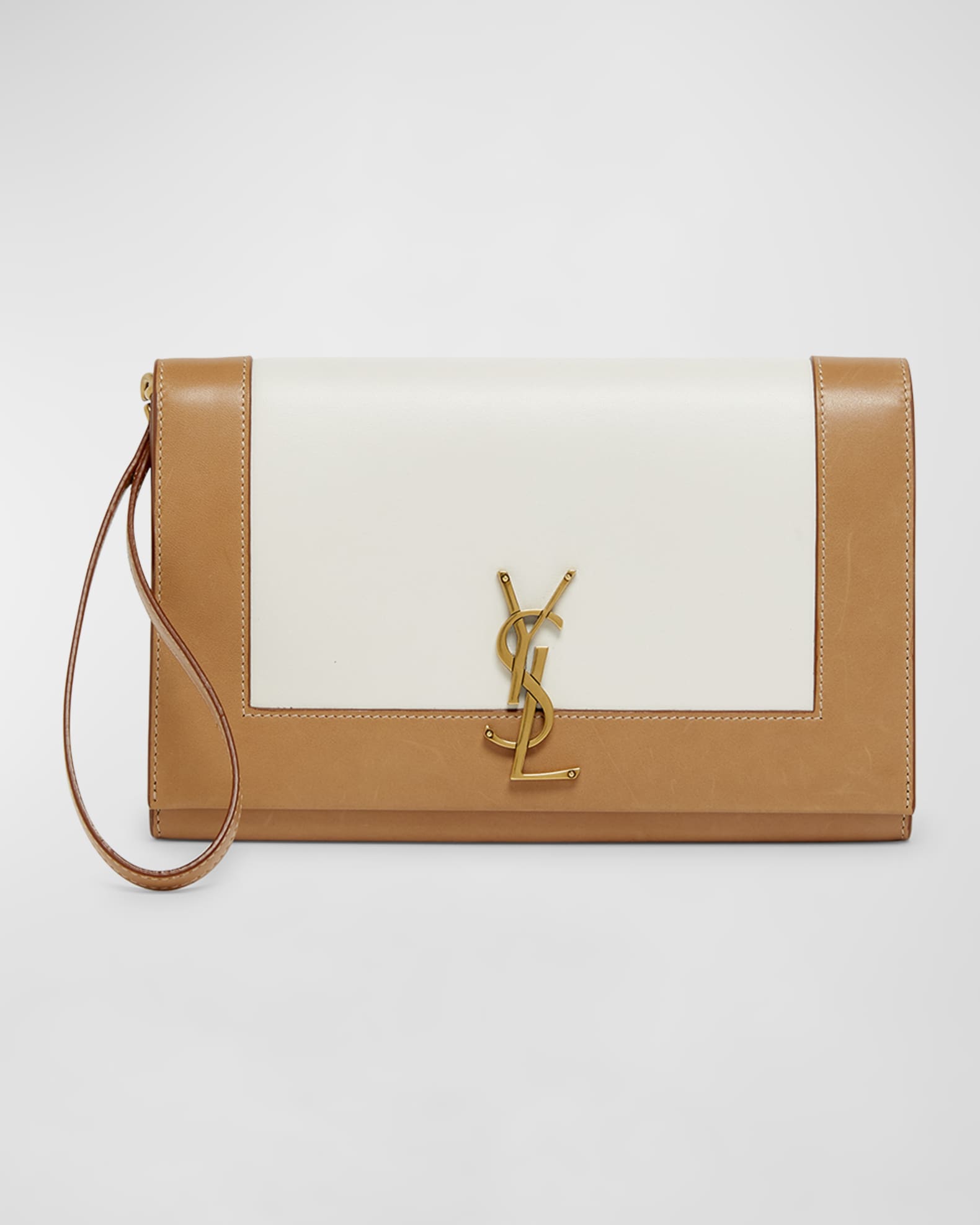 Ysl white clutch bag clearance