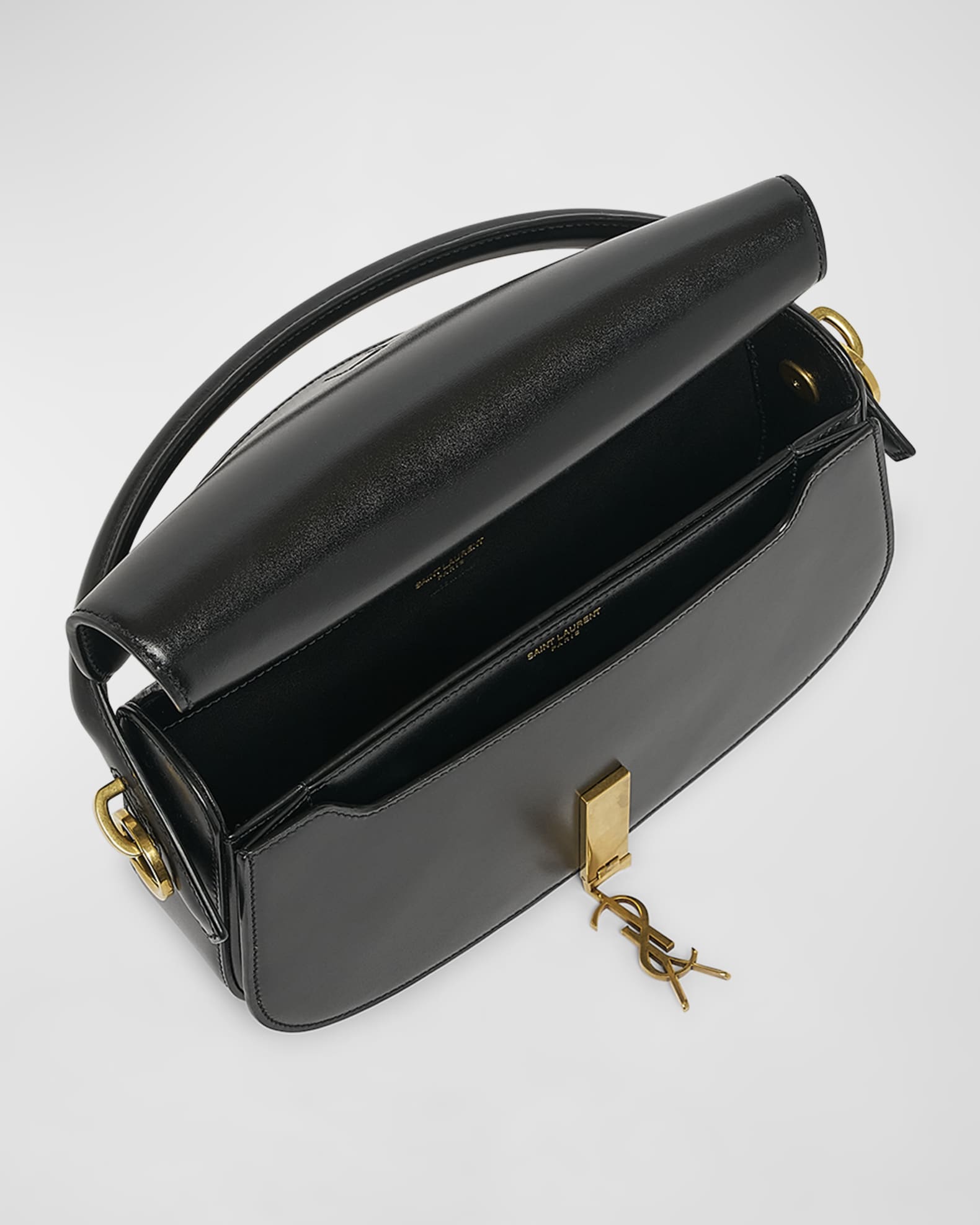Saint Laurent YSL Flap Crossbody Bag in Leather | Neiman Marcus