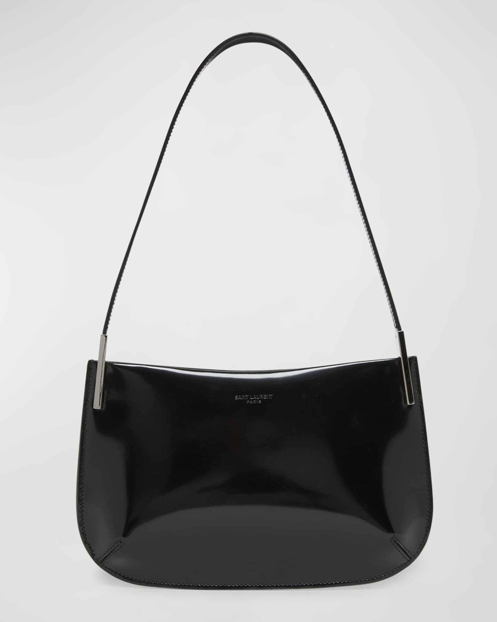 Black patent leather shoulder bag hotsell