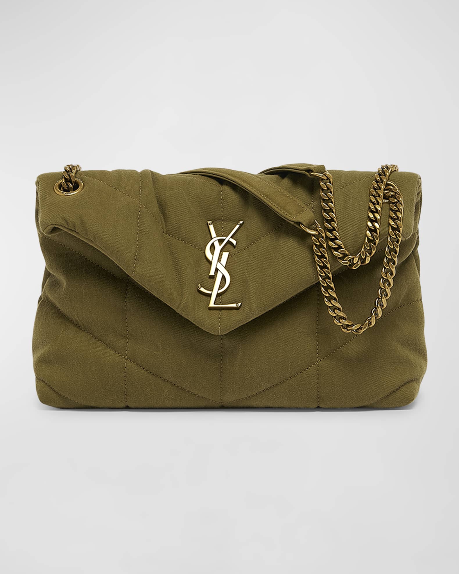 Saint Laurent Lou Toy YSL Puffer Crossbody Bag in Canvas Neiman Marcus