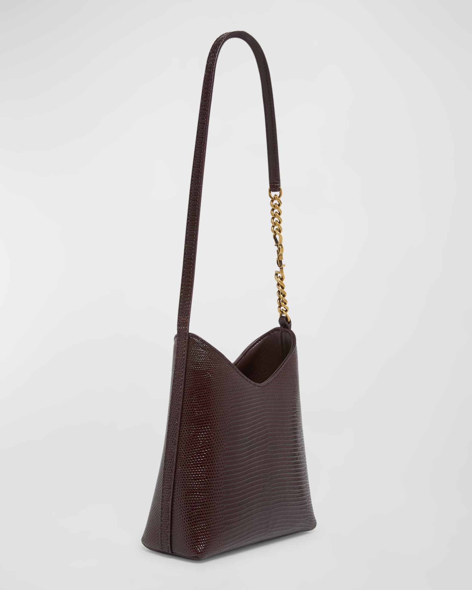 Saint Laurent Mini Shoulder Bag in Shiny Lizard Skin