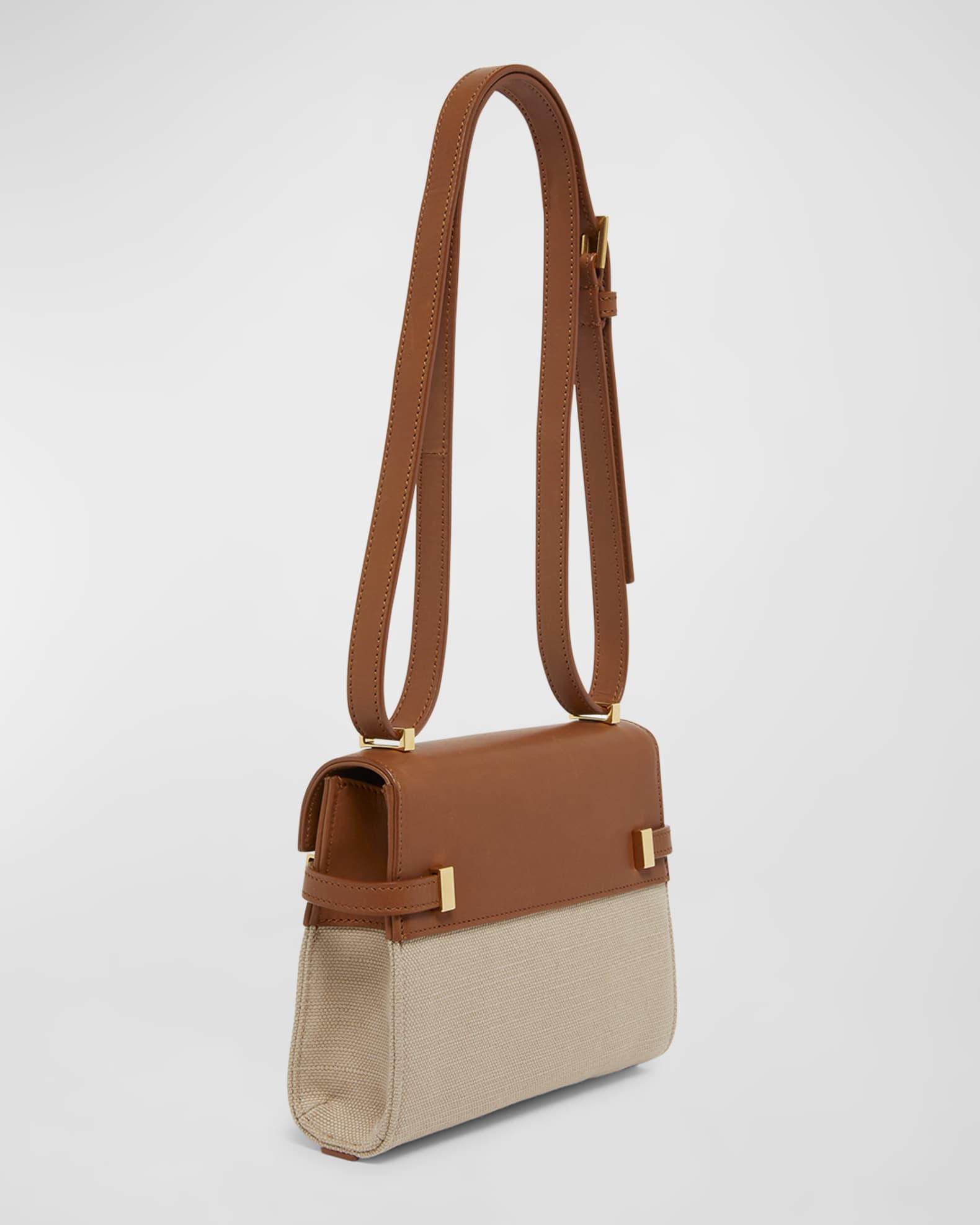Saint Laurent Manhattan Mini Crossbody Bag in Canvas and