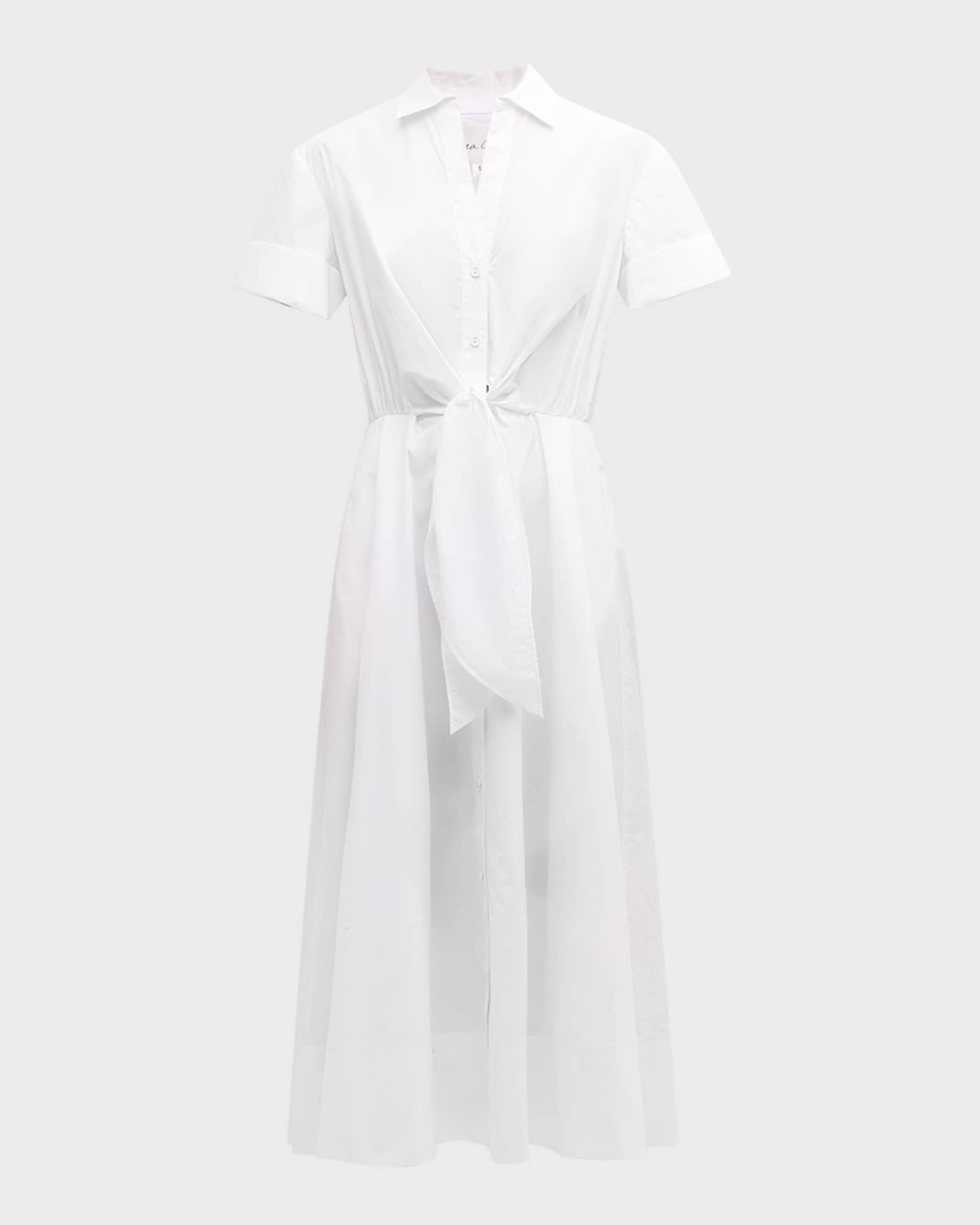 Cara Cara Asbury Self-Tie Waist Cotton Poplin Midi Dress