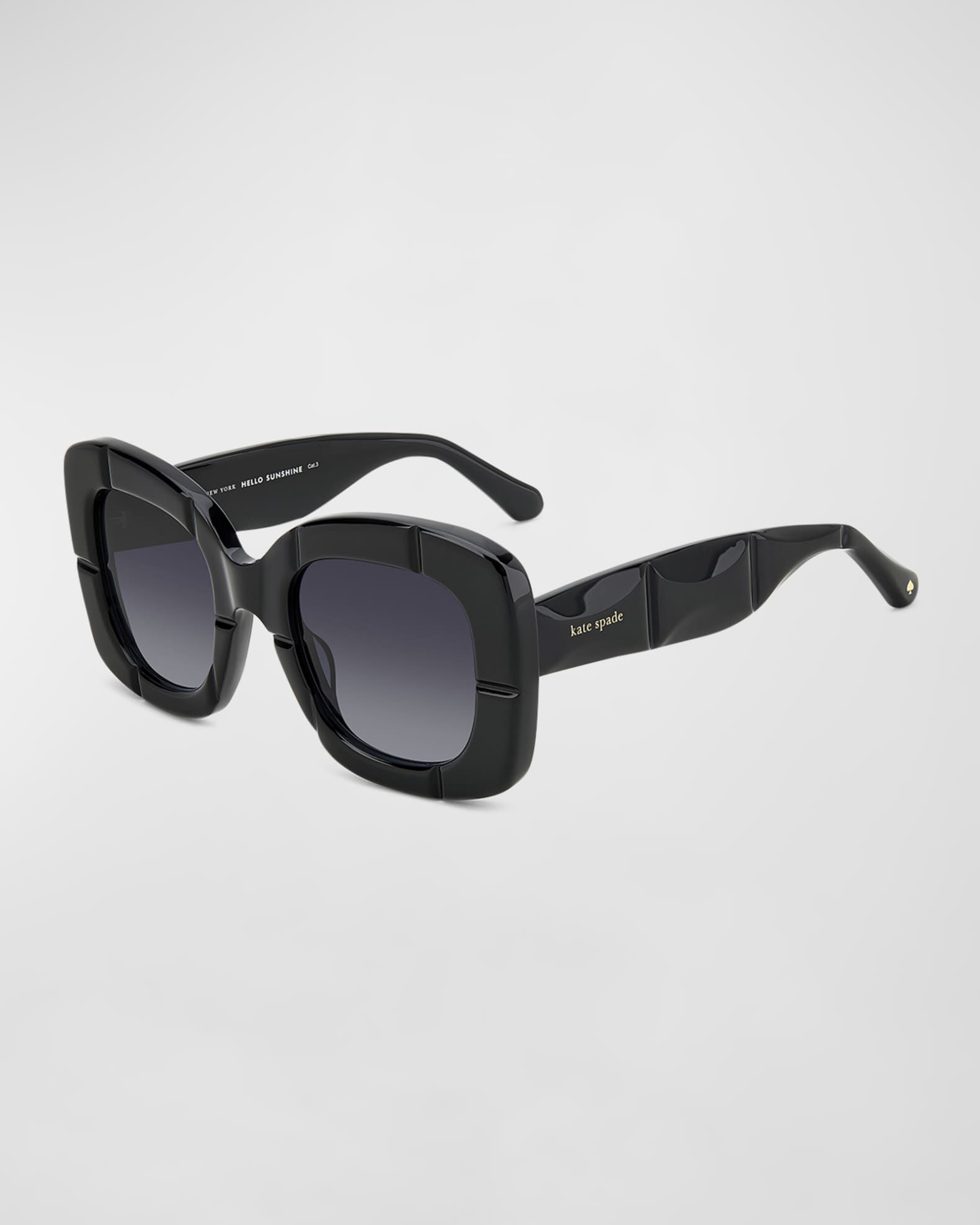 josey embossed acetate square sunglasses  0
