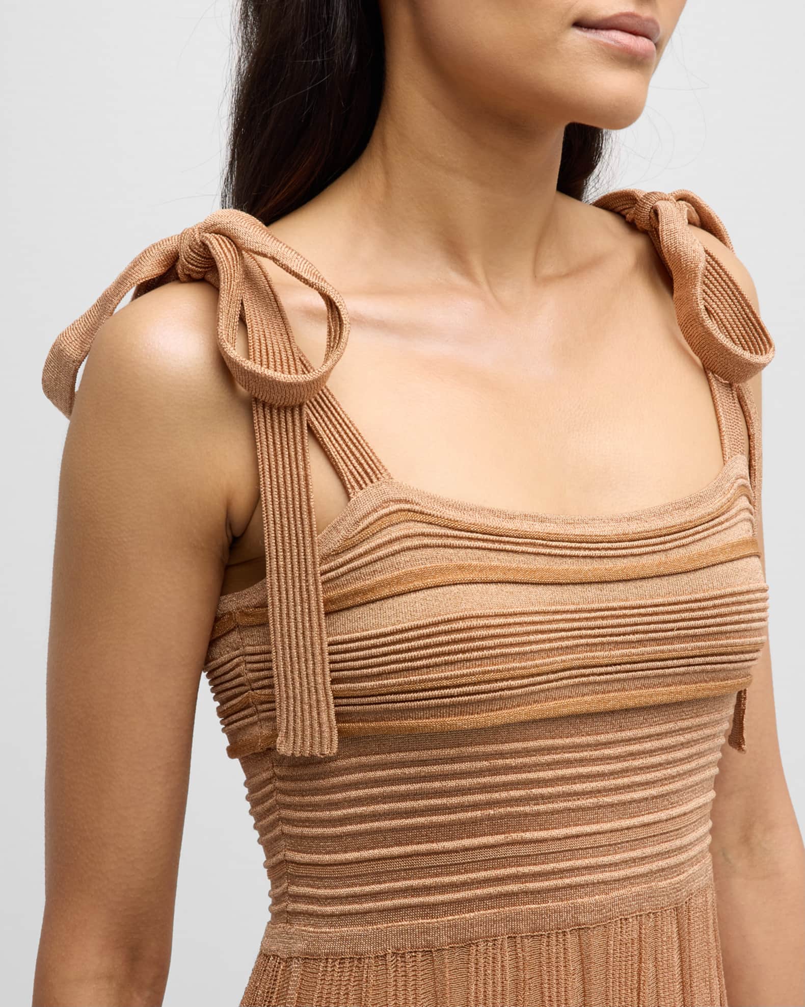 Zimmermann Ottie Metallic Tie Dress Rose Women s 6 Cocktail Party Wedding Guest Dresses Cocktail Dresses