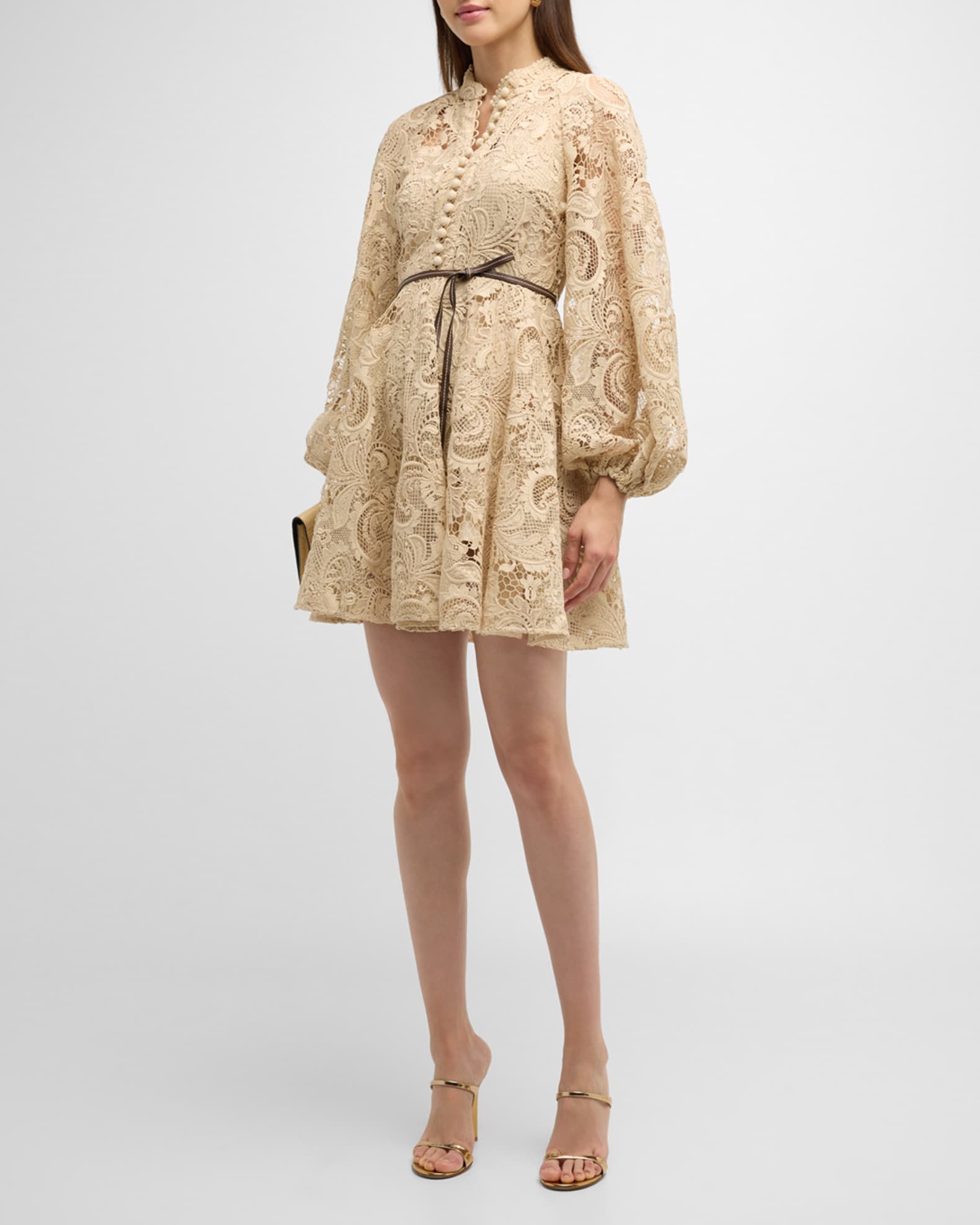 Zimmermann Waverly Lace Mini Dress Neiman Marcus