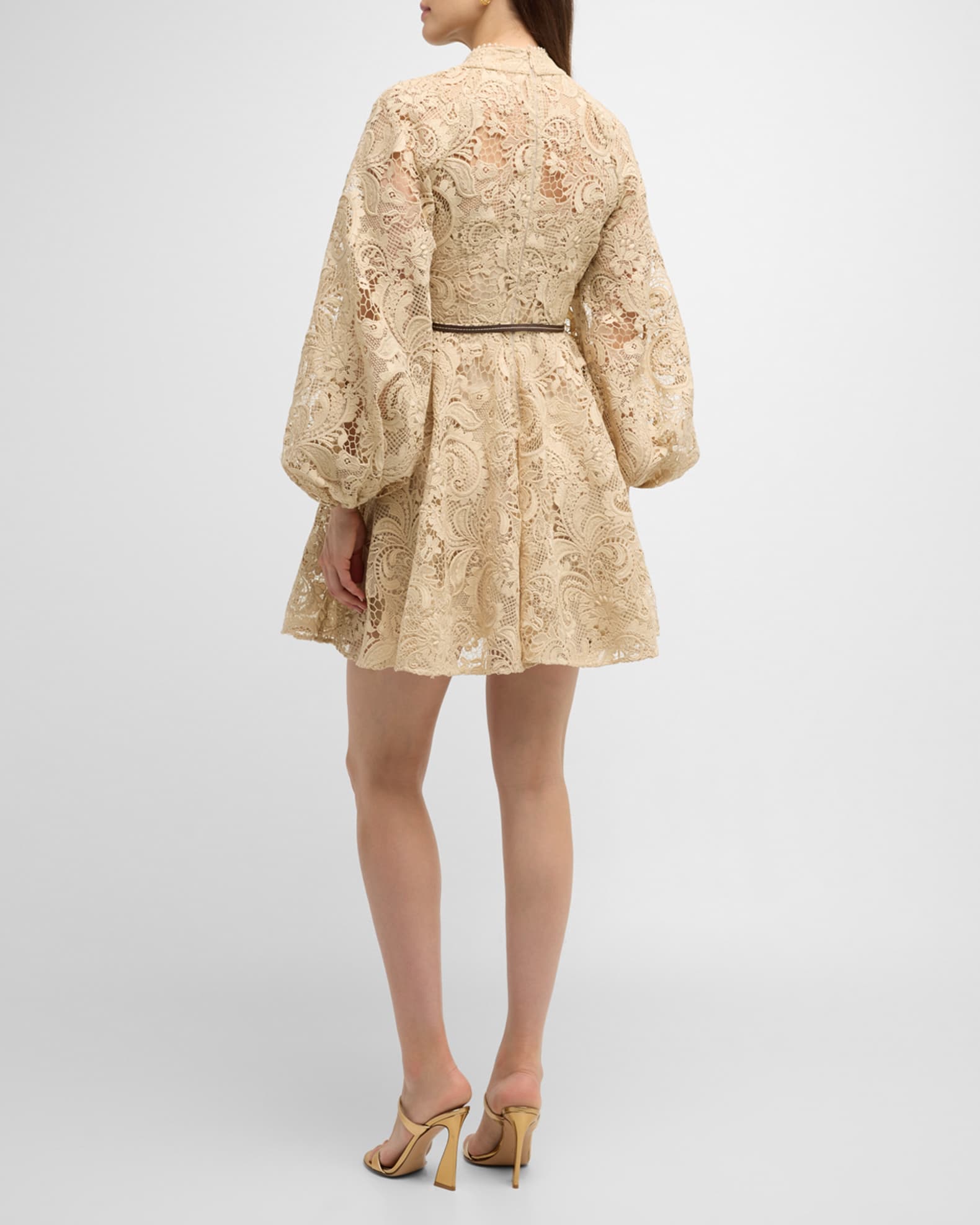 Zimmermann amari paisley lace short dress on sale