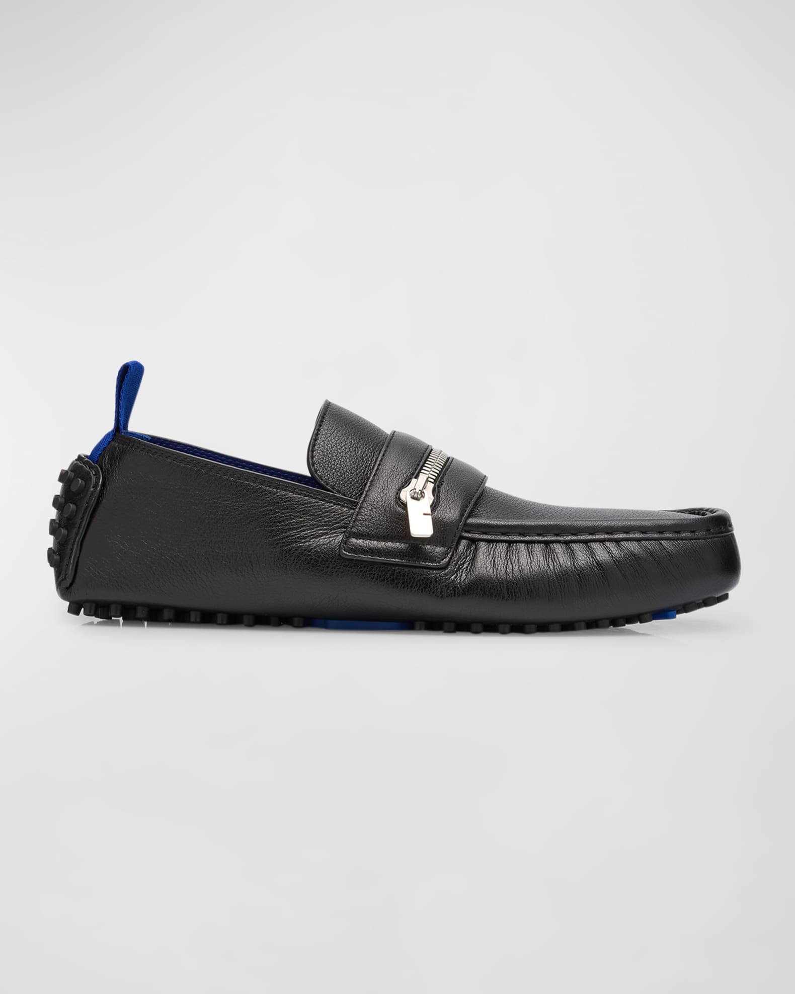 Men s Motor Zip Leather Drivers
