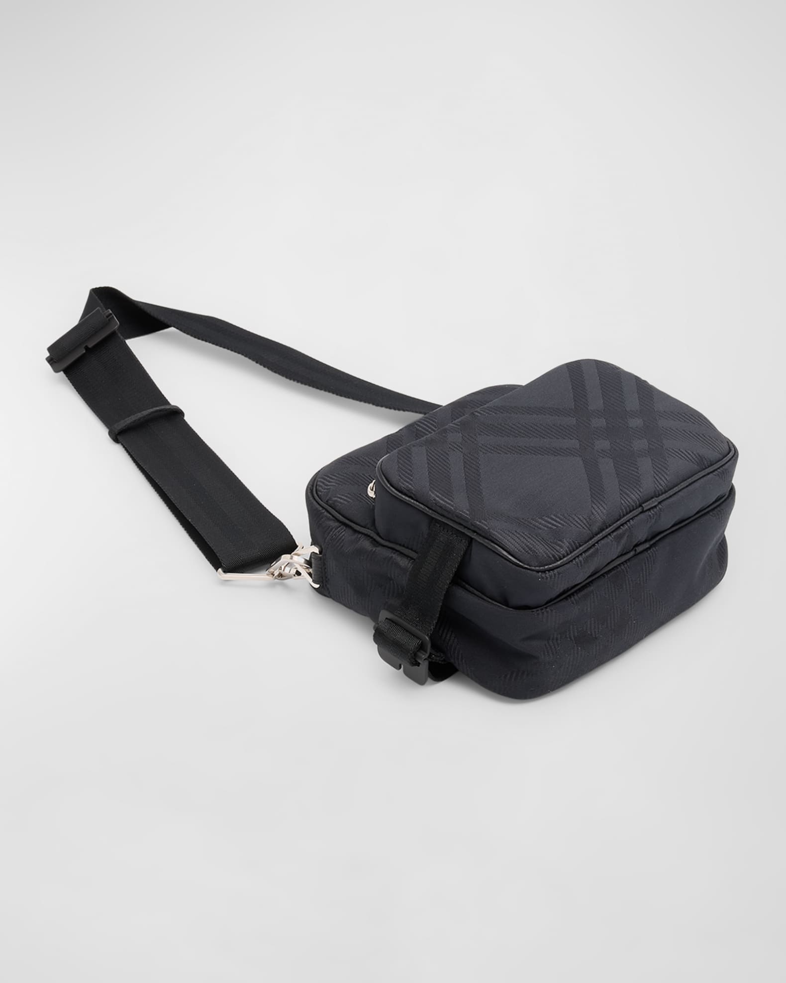 Men's Check Jacquard Crossbody Bag 1