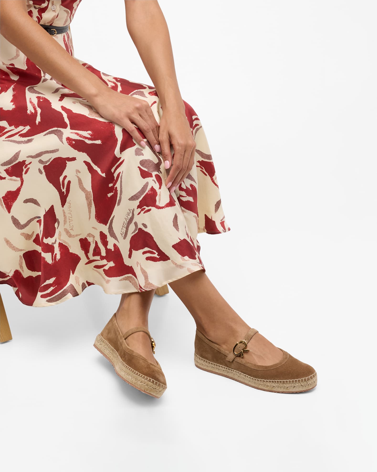 Suede Mary Jane Ballerina Espadrilles 1