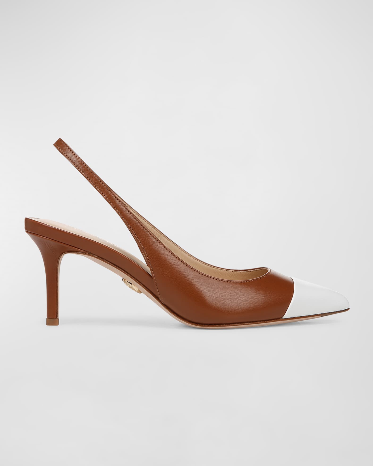 Veronica Beard Liliana Bicolor Cap-Toe Slingback Pumps