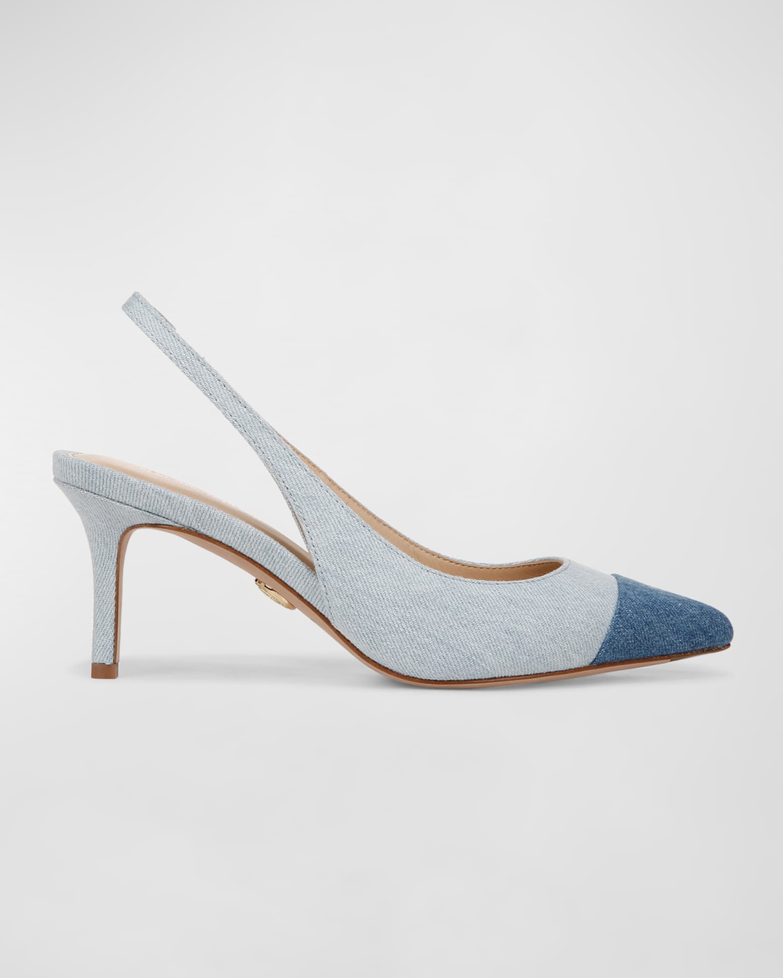 Liliana Bicolor Cap-Toe Slingback Pumps 0