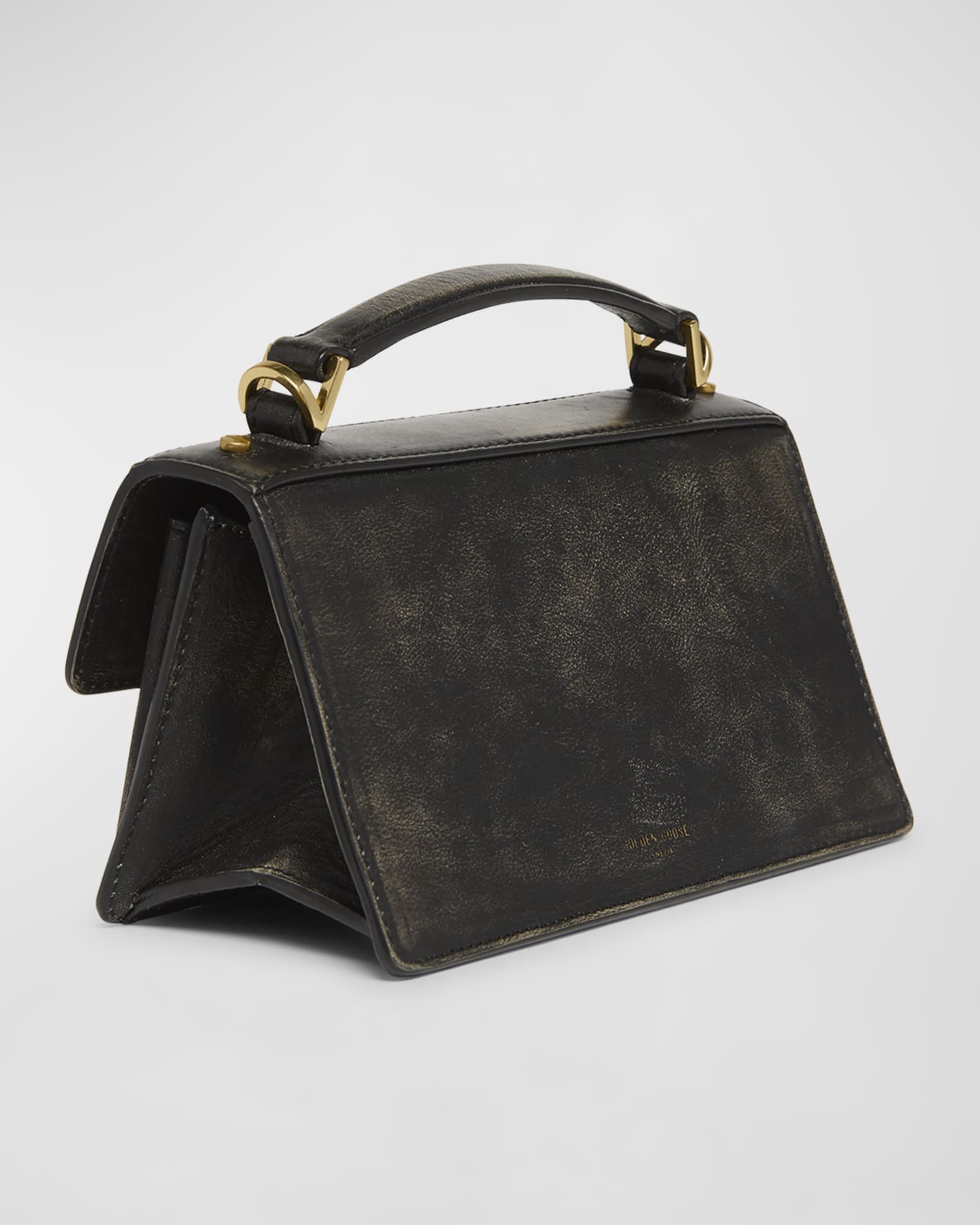 【送料&関税込】Golden  Black Leather Venezia Handbag Golden Goose - Venezia leather mini crossbody bag black