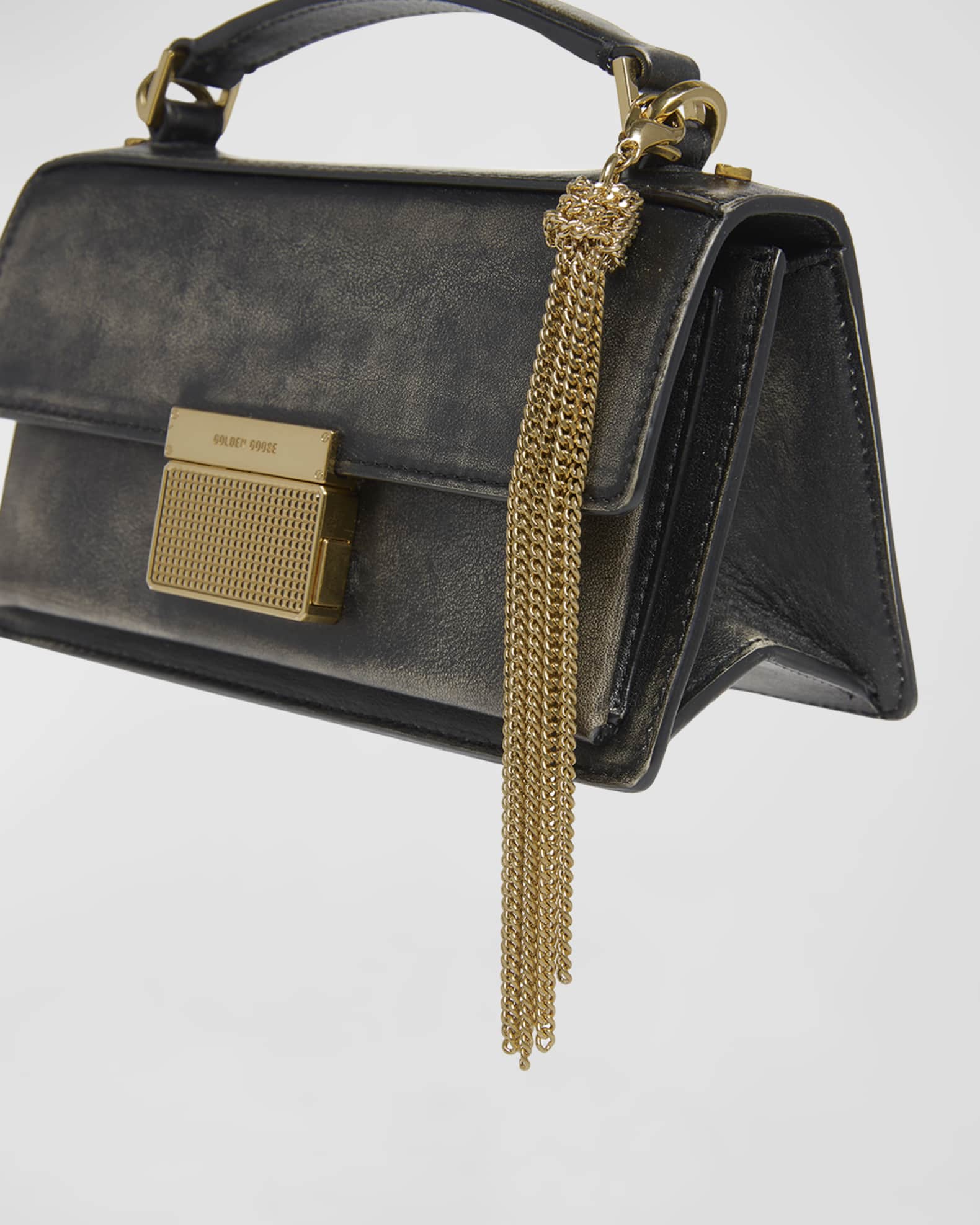 Golden Goose Venezia Small Flap Distressed Leather Crossbody
