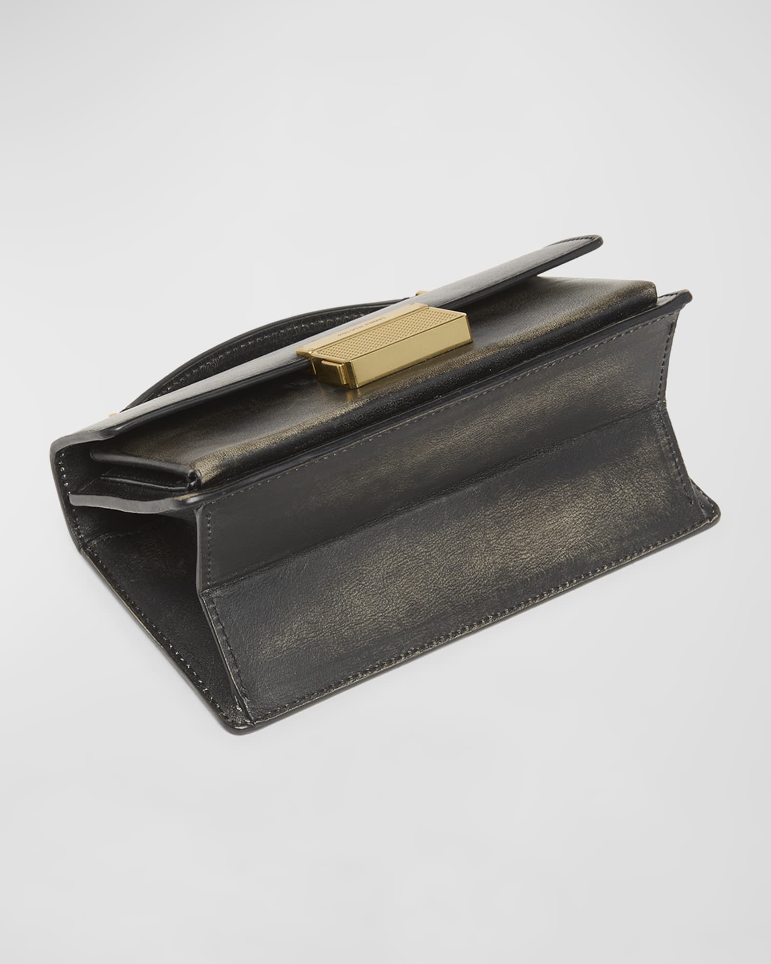 Venezia Small Flap Distressed Leather Crossbody Bag 1