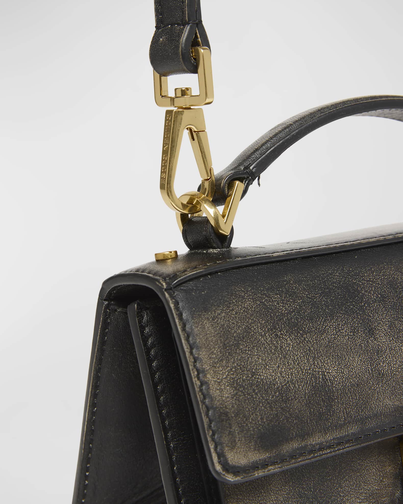 Golden Goose Venezia Small Flap Distressed Leather Crossbody