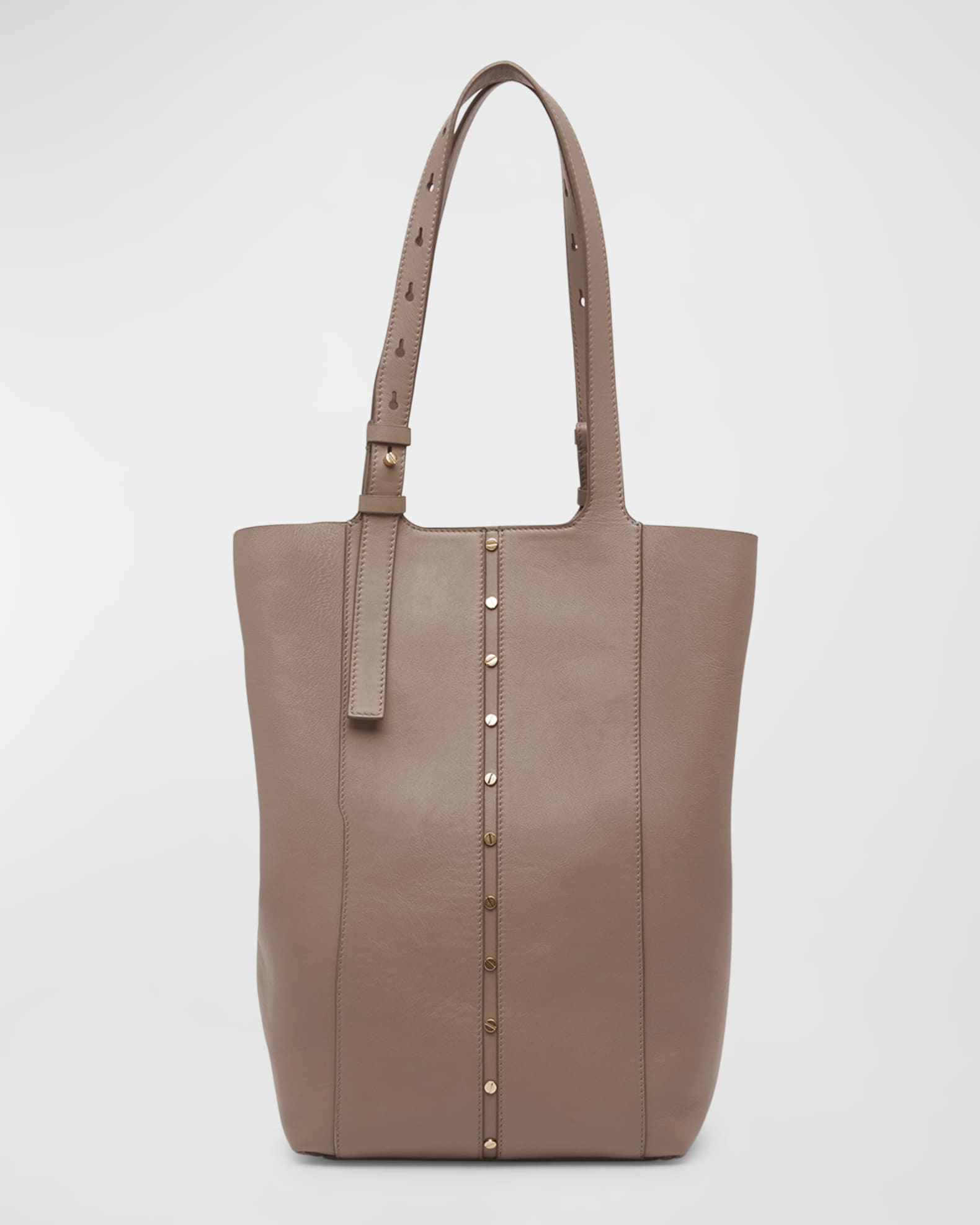 24.7 North-South Studded Leather Tote Bag 0