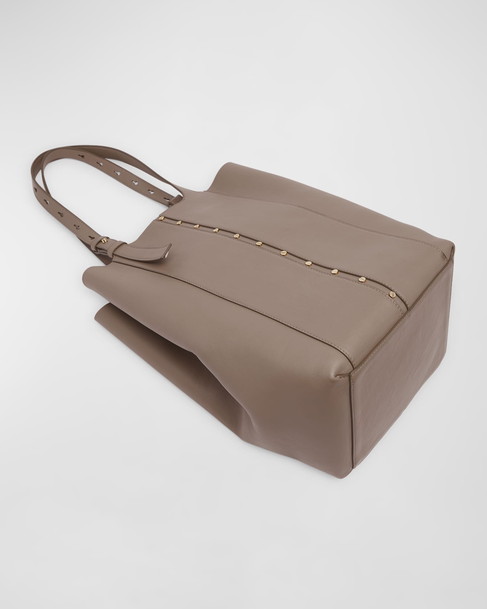 24.7 North-South Studded Leather Tote Bag 1