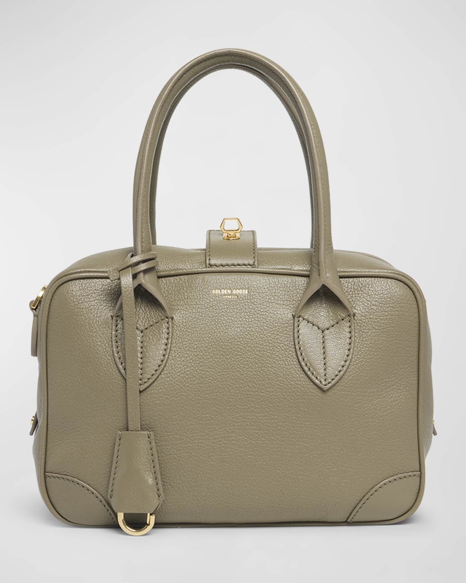 Vita Zip Goat Leather Top-Handle Bag 0