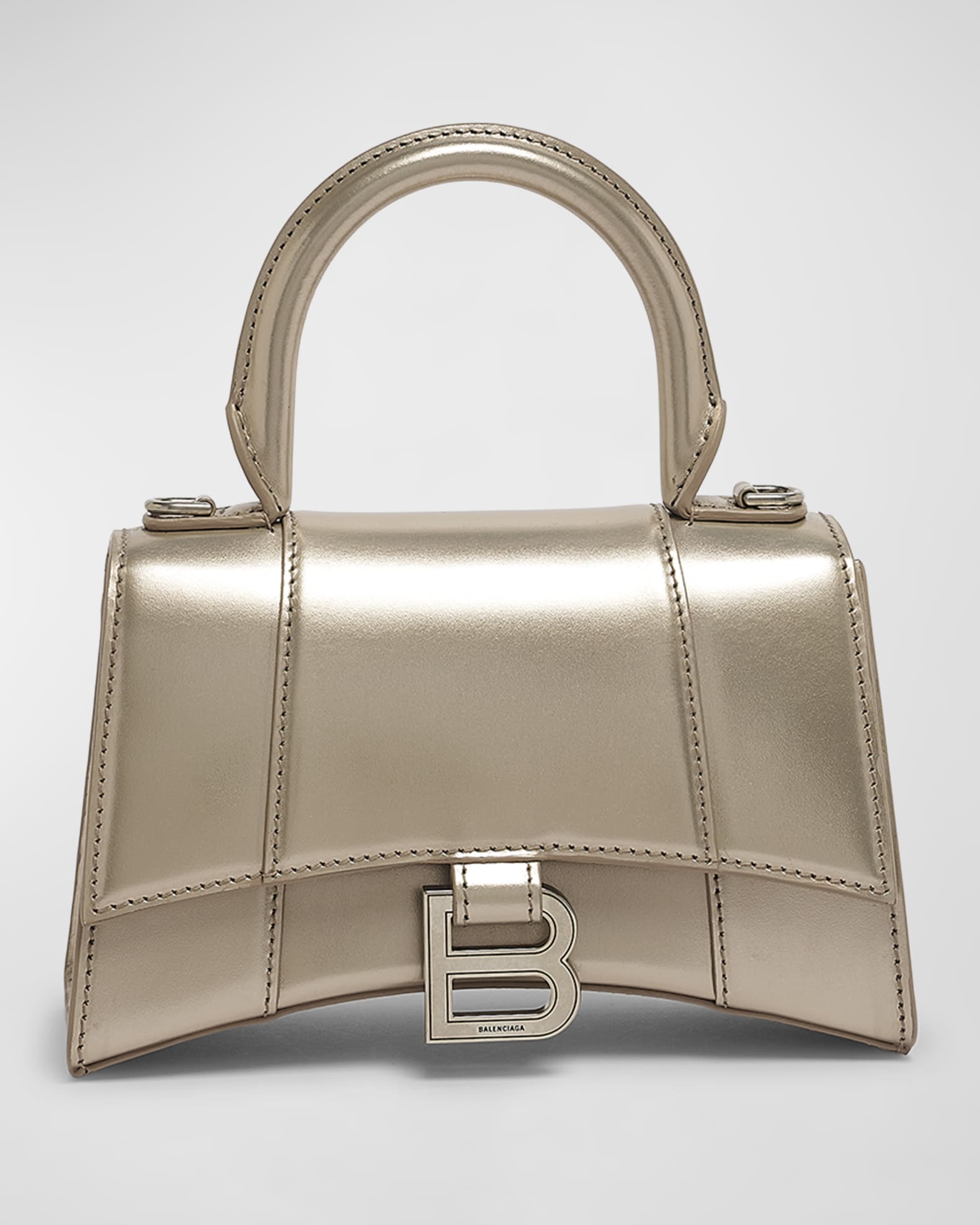 Balenciaga Hourglass XS rhinestone mini bag - Gold