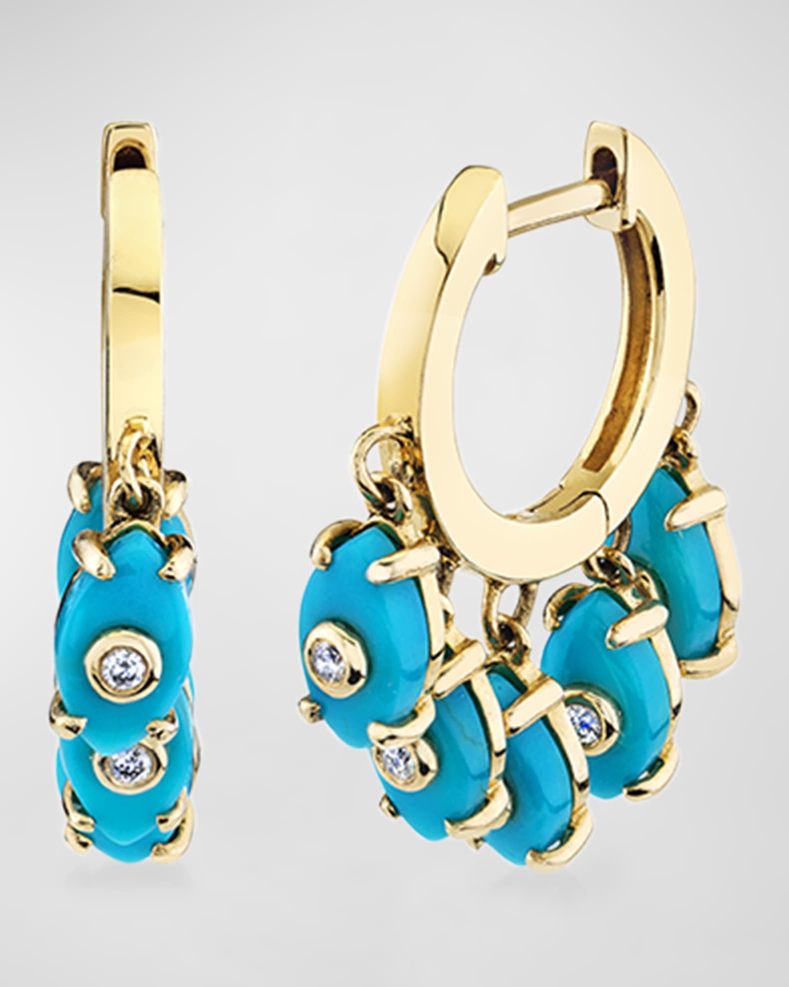 Sydney Evan Gypsy Hoop Earring with Diamonds Single Neiman Marcus
