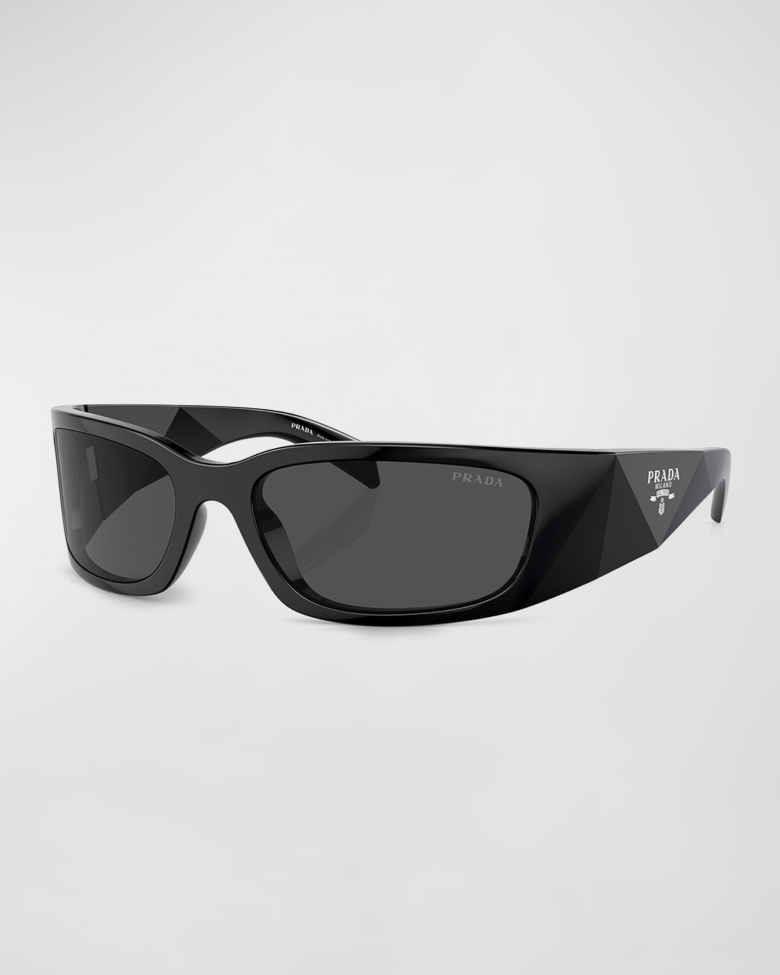 Logo Propionate Plastic Wrap Sunglasses